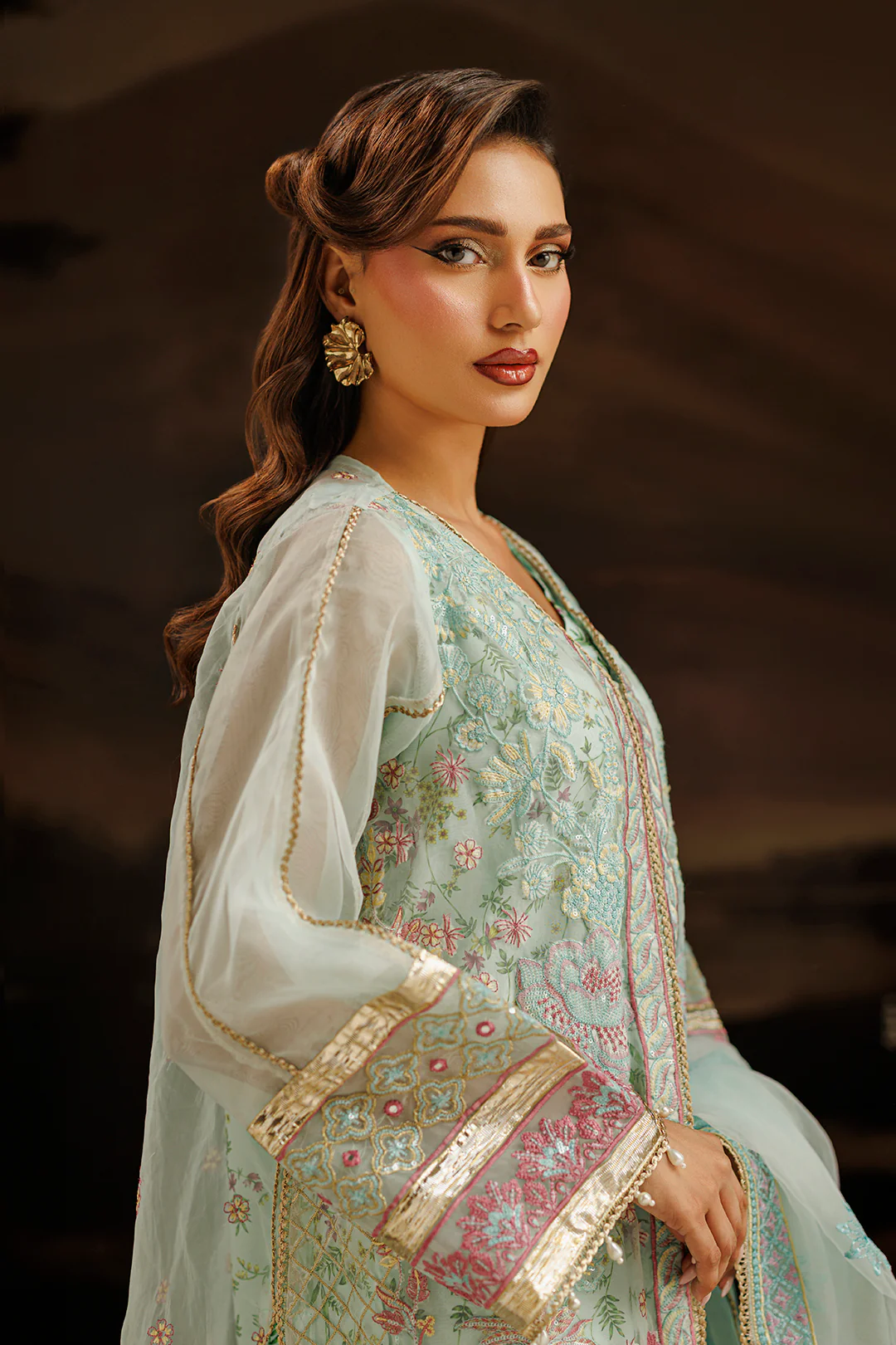 Embroidered Kurta Dupatta Trouser - 0771 - Image 11