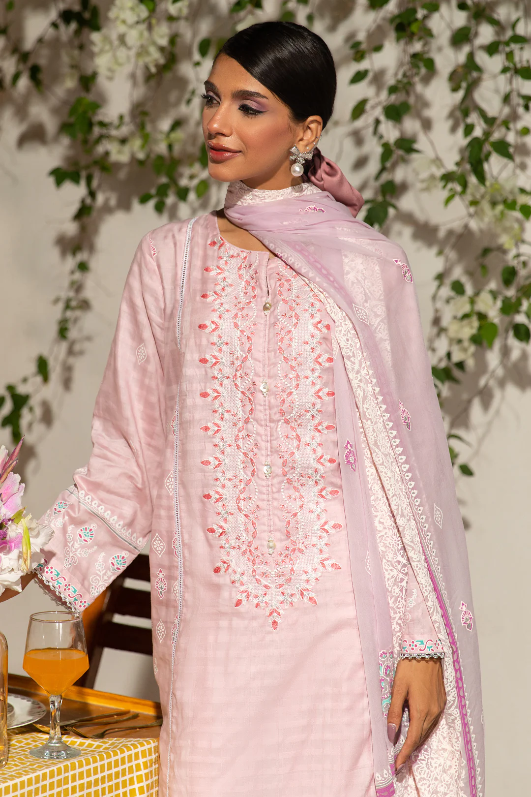 Embroidered Kurta Dupatta Trouser - 0988 - Image 6