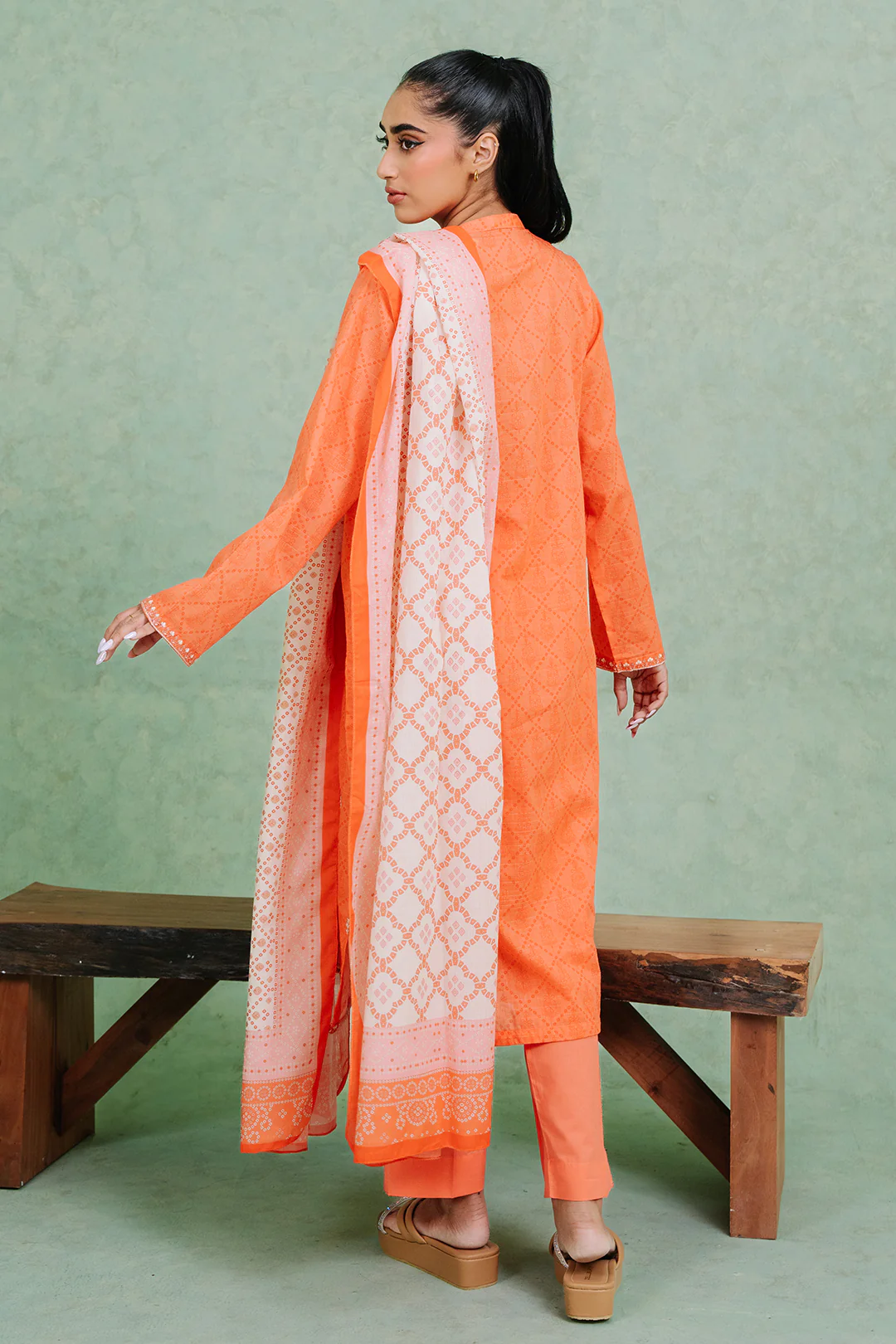 Embroidered  Kurta Dupatta Trouser - 1519 - Image 10