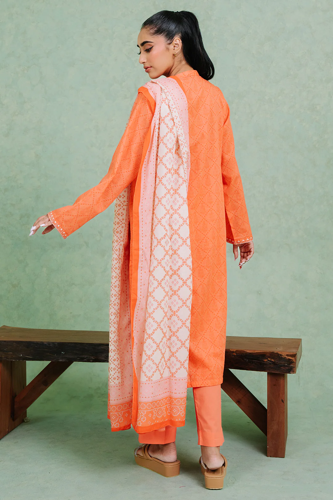 Embroidered  Kurta Dupatta Trouser - 1519 - Image 11