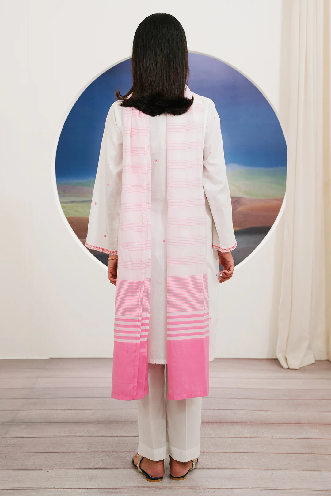 Embroidered Kurta Dupatta Trouser - 1759 - Image 7