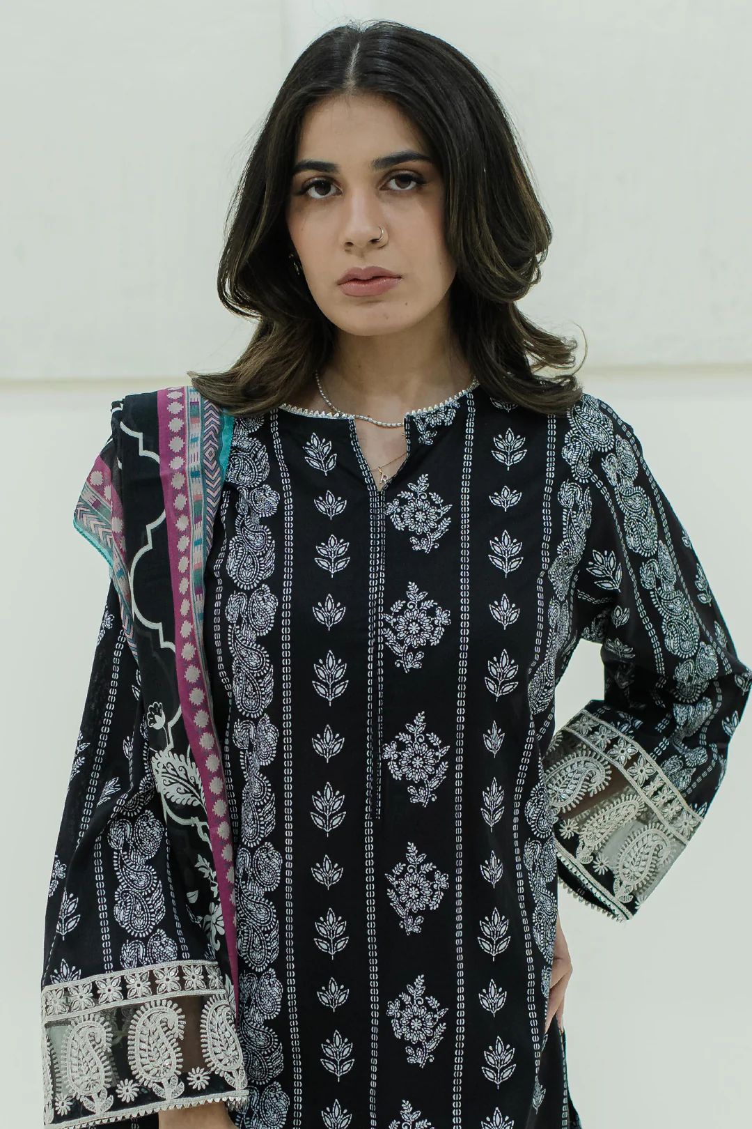 Embroidered Kurta Dupatta Trouser - 1764