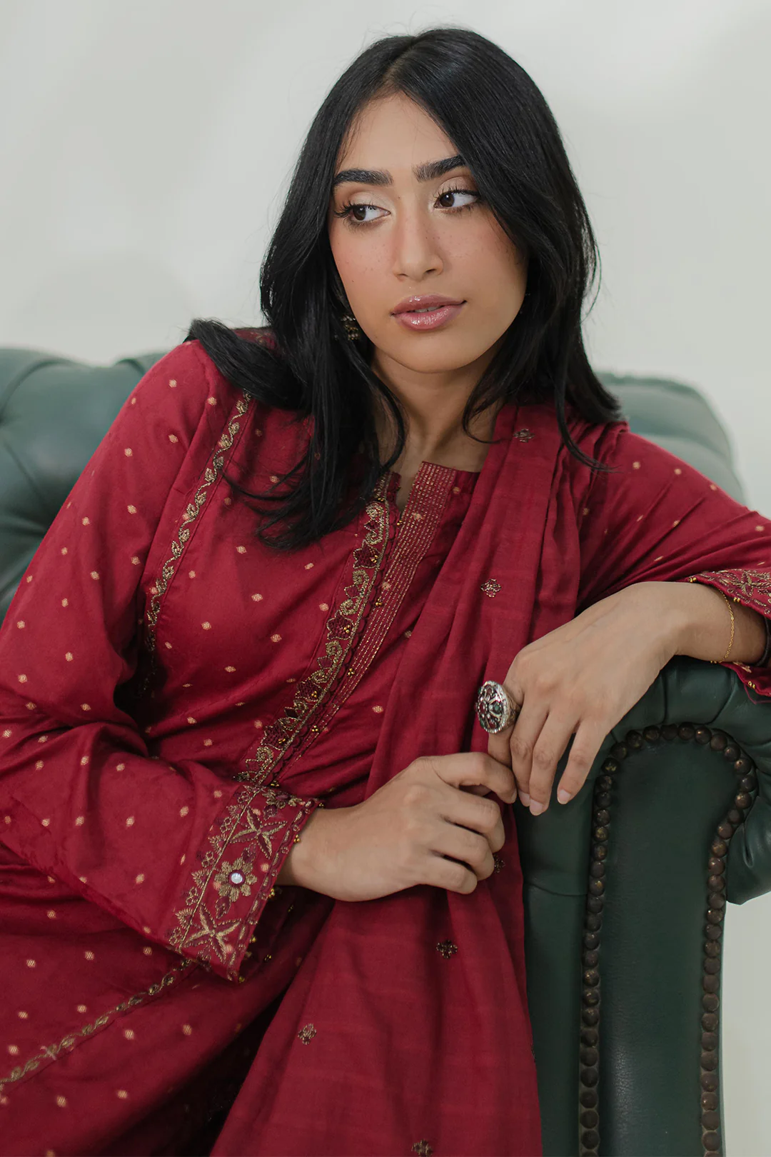 Embroidered  Kurta Dupatta Trouser - 1776 - Image 5