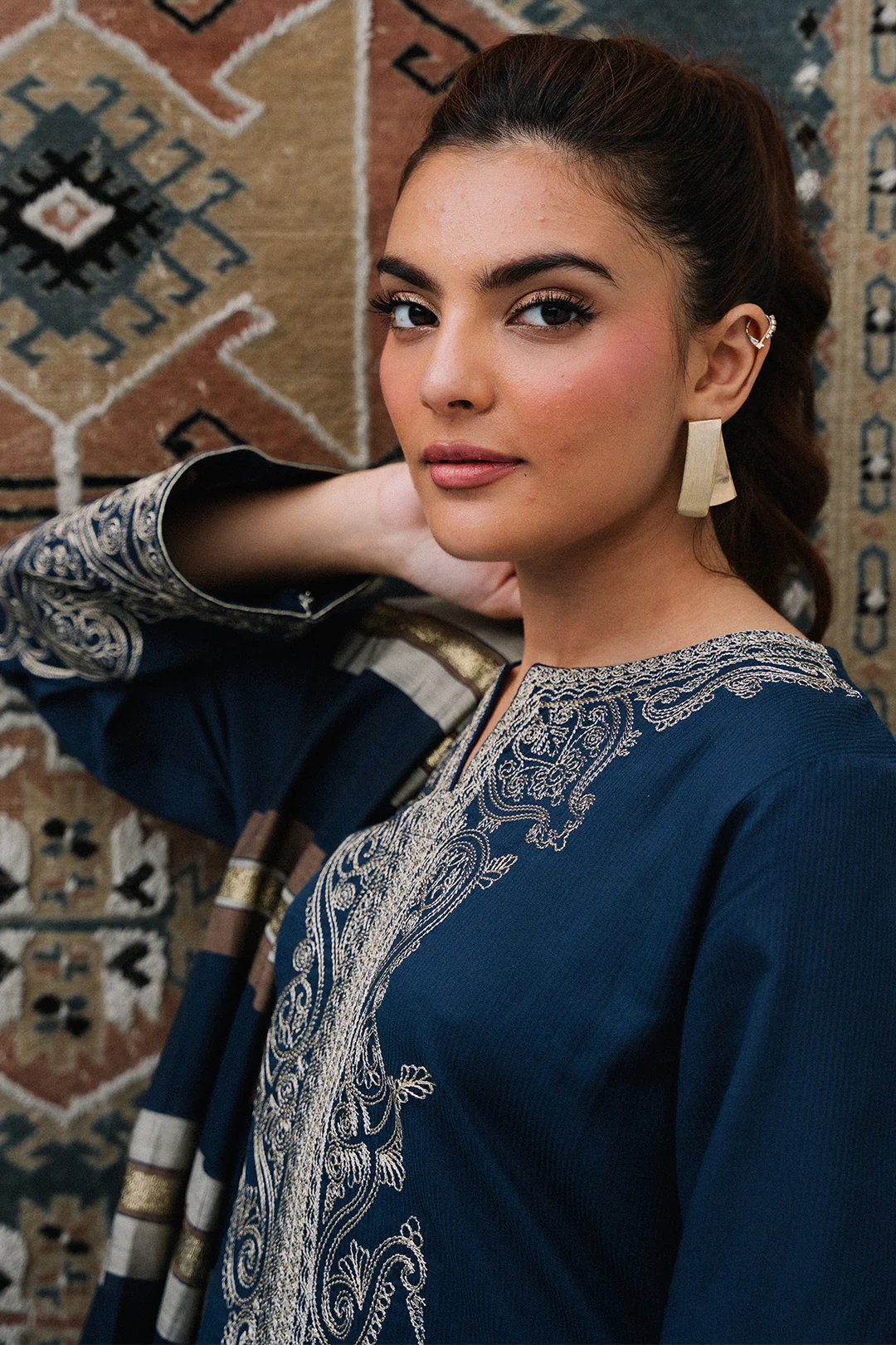 Embroidered Kurta Dupatta Trouser - 1780 - Image 8