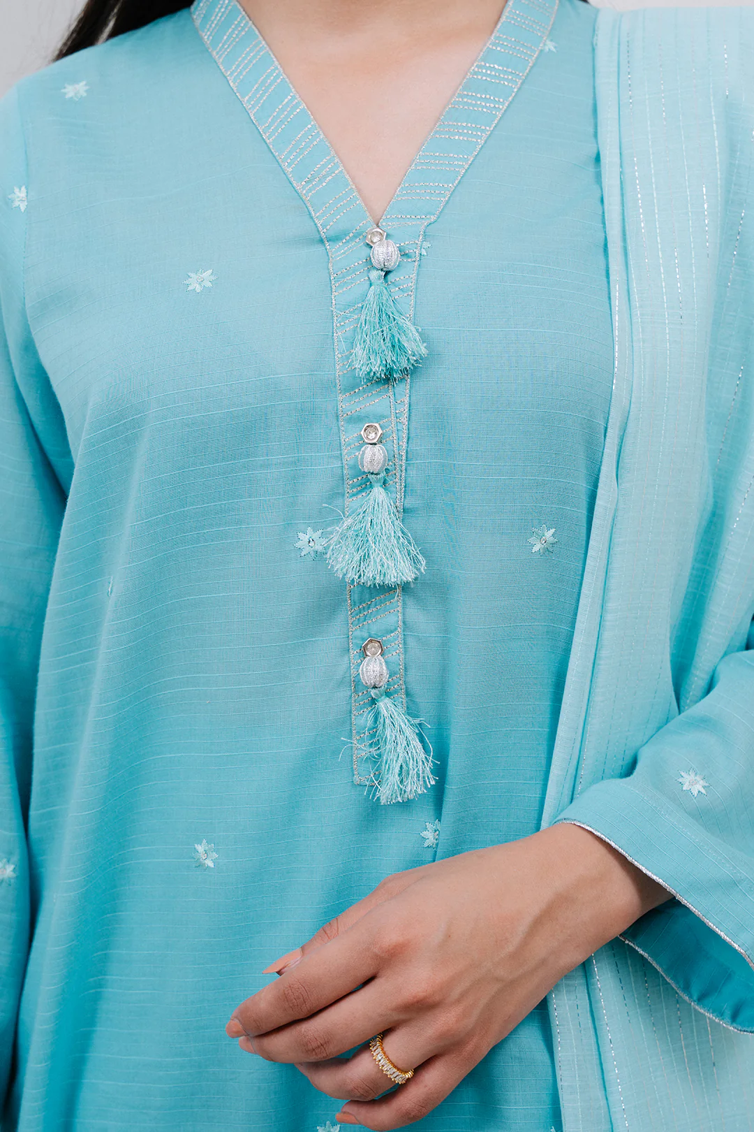 Embroidered Kurta Dupatta Trouser - 1783 - Image 4