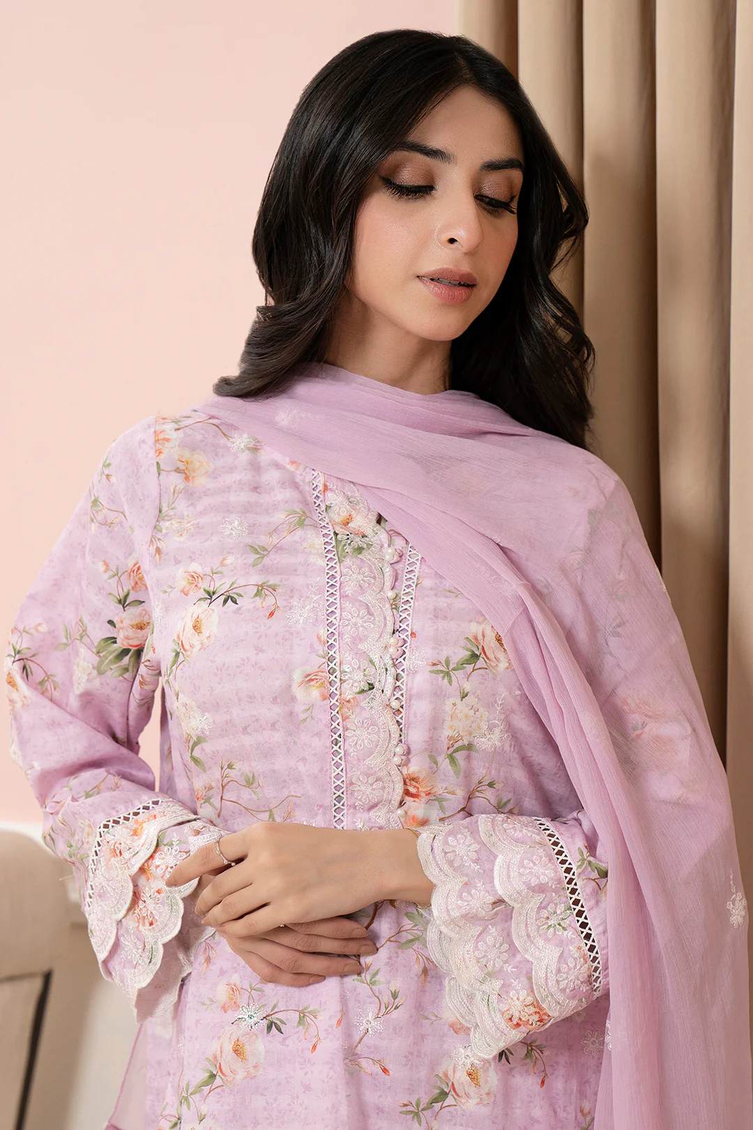 Embroidered Kurta Dupatta Trouser - 1786 - Image 4