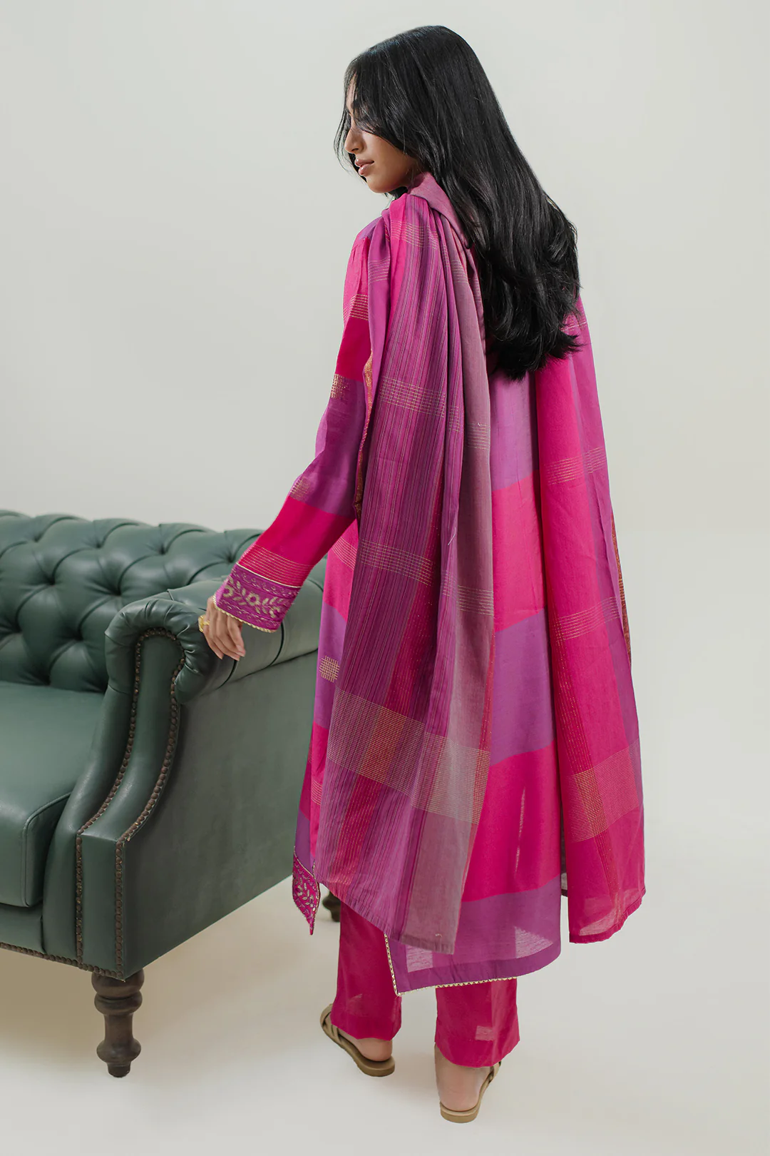 Embroidered Kurta Dupatta Trouser - 1789 - Image 5