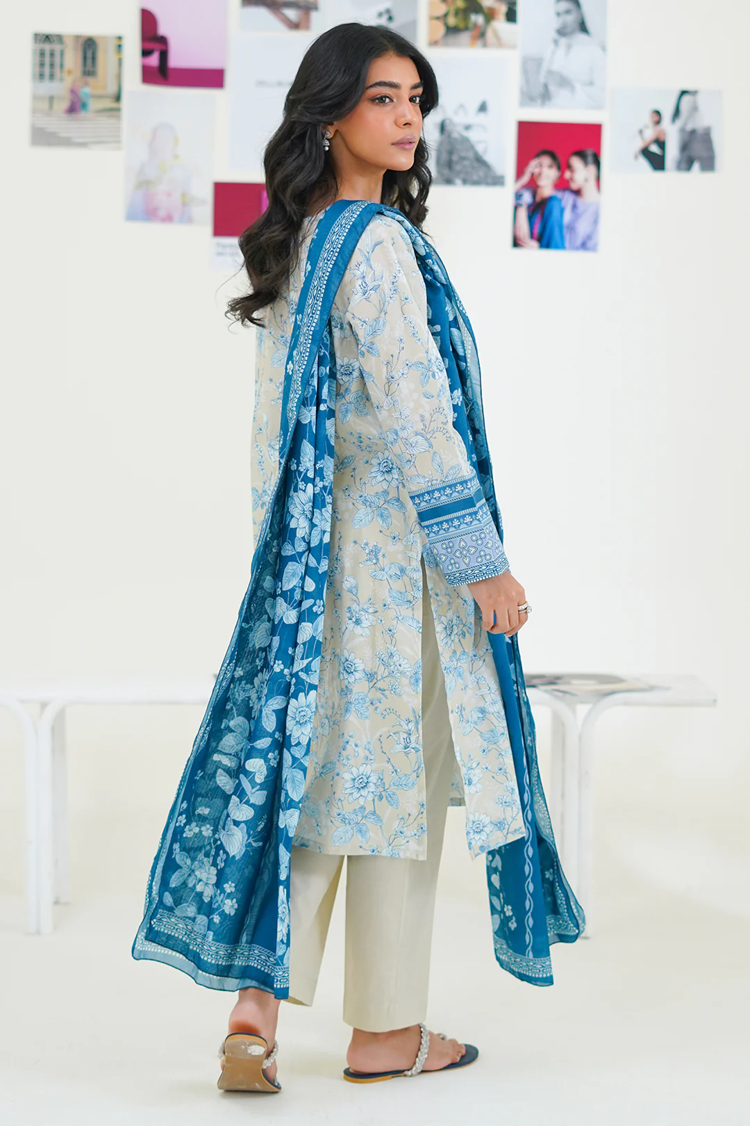 Embroidered Kurta Dupatta Trouser - 1958 - Image 3