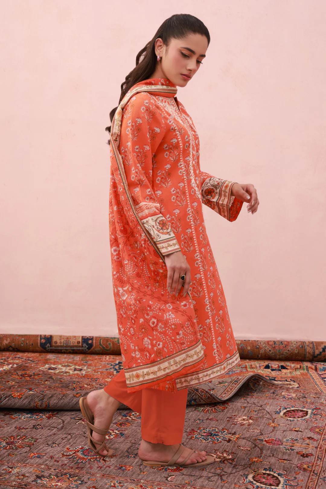 Embroidered Kurta Dupatta Trouser - 1962 - Image 3
