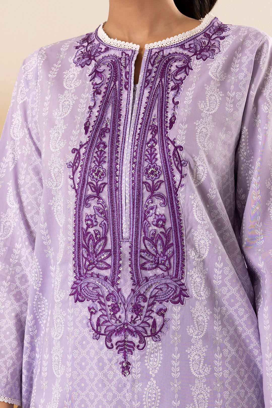 Embroidered Kurta Dupatta Trouser - 1967 - Image 3