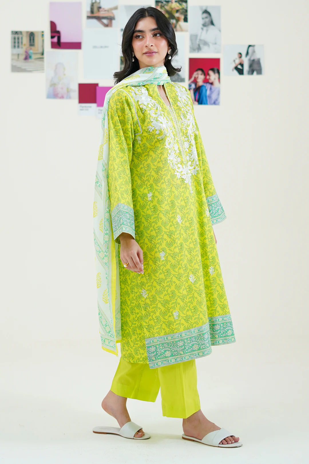 Embroidered Kurta Dupatta Trouser - 1970 - Image 6