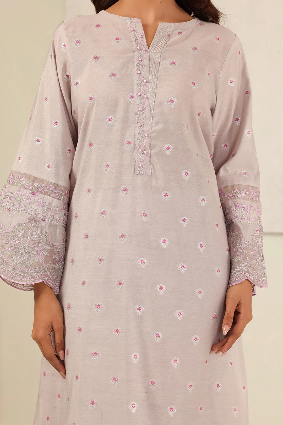 Embroidered Kurta Dupatta Trouser - 1988 - Image 3