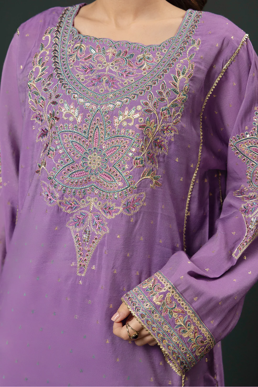 Embroidered Kurta Dupatta Trouser - 2007 - Image 4