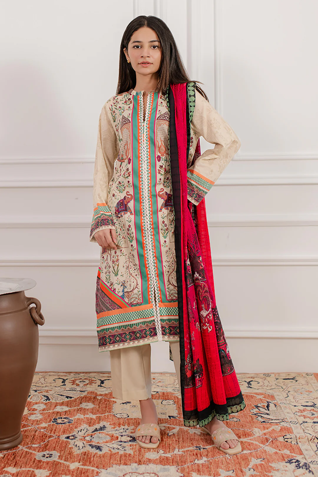 Kurta Dupatta Trouser - 2098 - Image 2