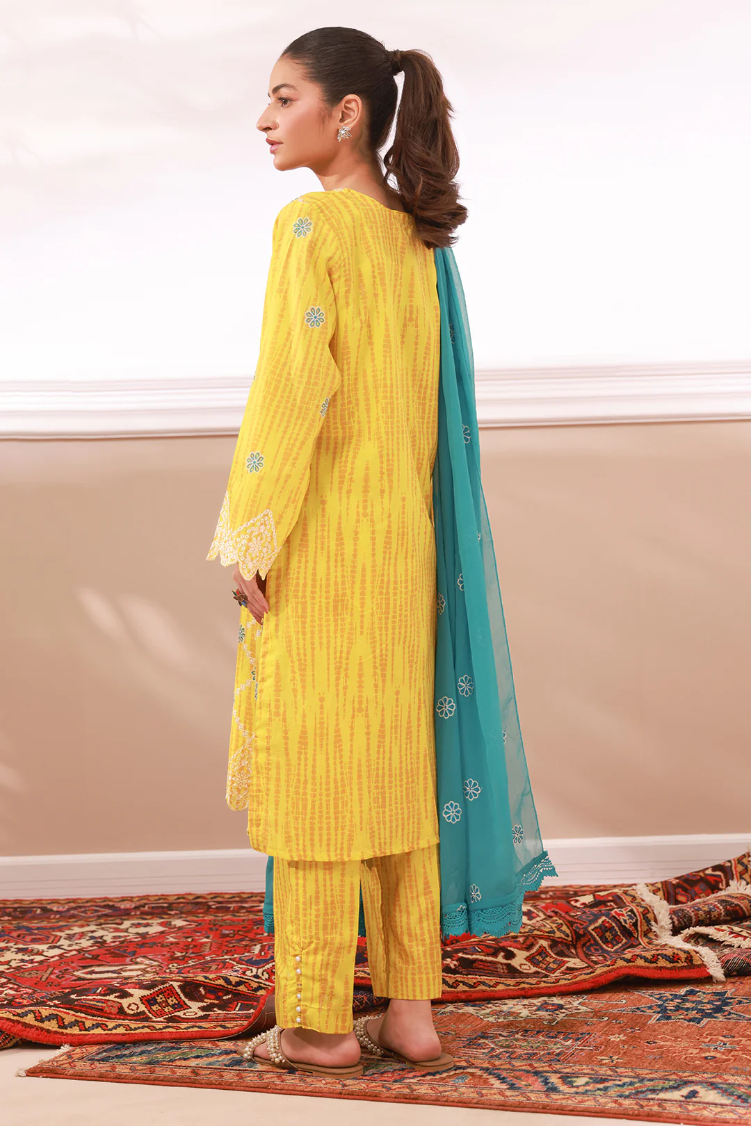 Embroidered Kurta Dupatta Trouser - 2133 - Image 6
