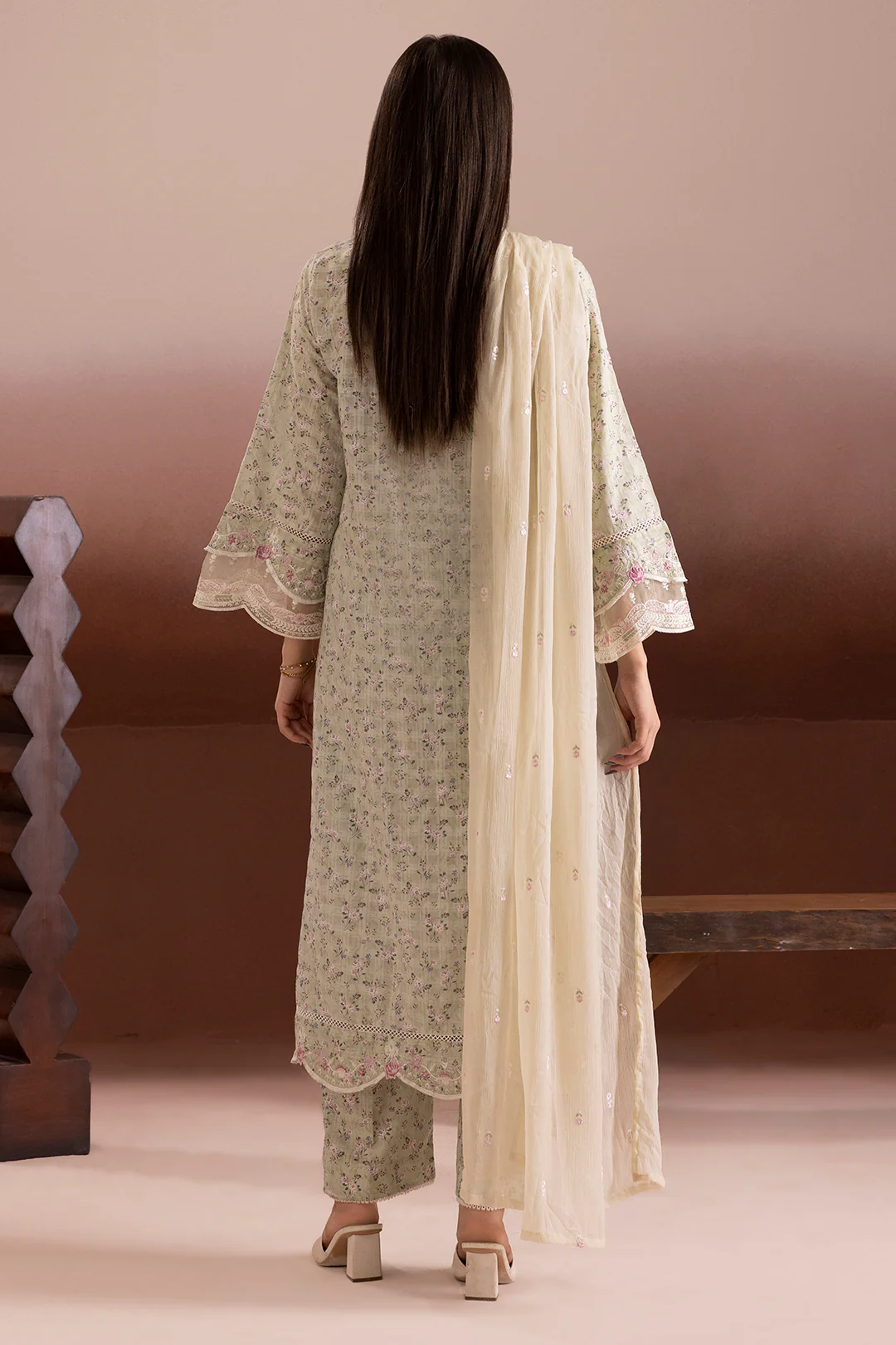 Embroidered Kurta Dupatta Trouser - 2267 - Image 13