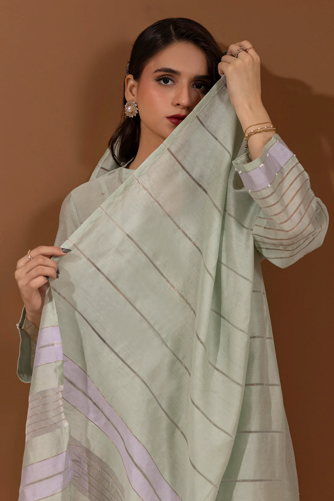Embroidered Kurta Dupatta Trouser - 2505 - Image 5