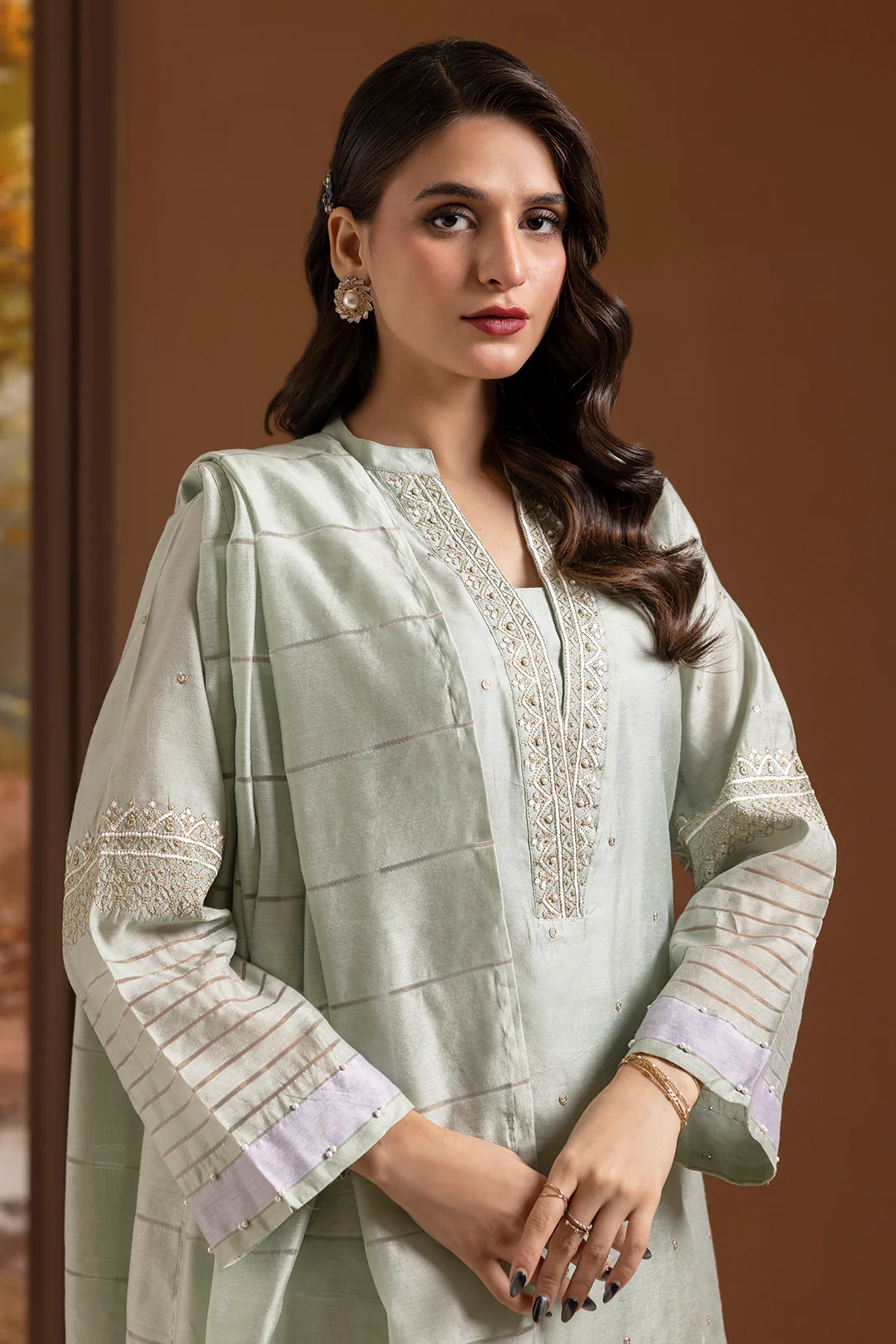 Embroidered Kurta Dupatta Trouser - 2505 - Image 6
