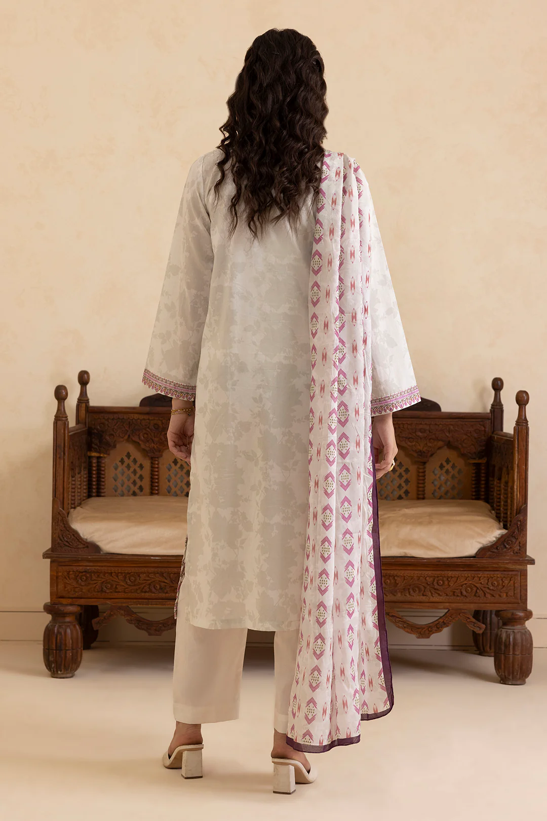 Embroidered Kurta Dupatta Trouser - 1457 - Image 10
