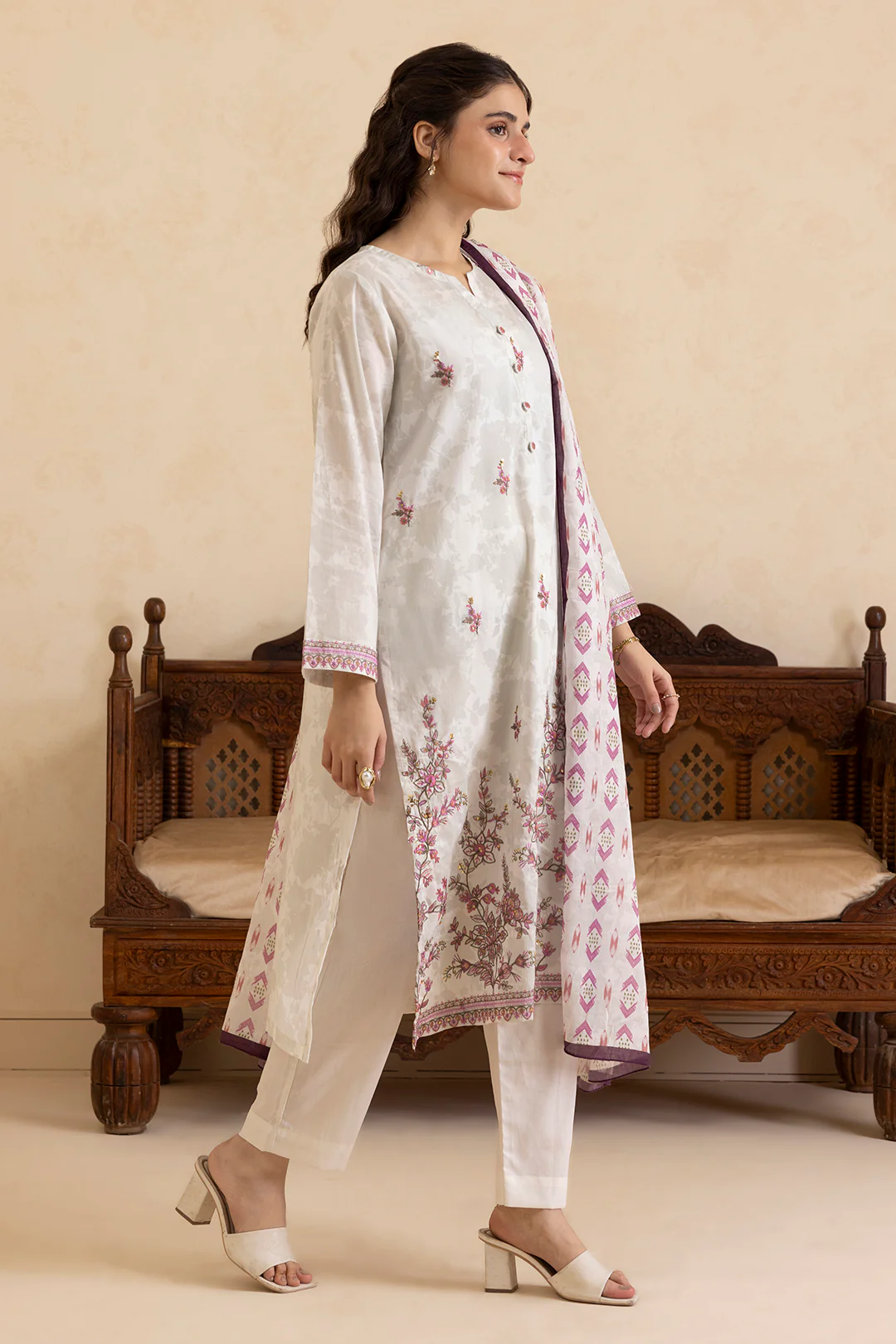 Embroidered Kurta Dupatta Trouser - 1457 - Image 6