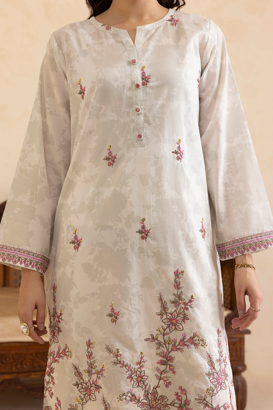 Embroidered Kurta Dupatta Trouser - 1457 - Image 8