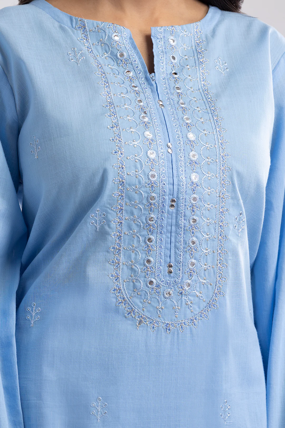Embroidered Kurta Dupatta Trouser - 1491 - Image 8