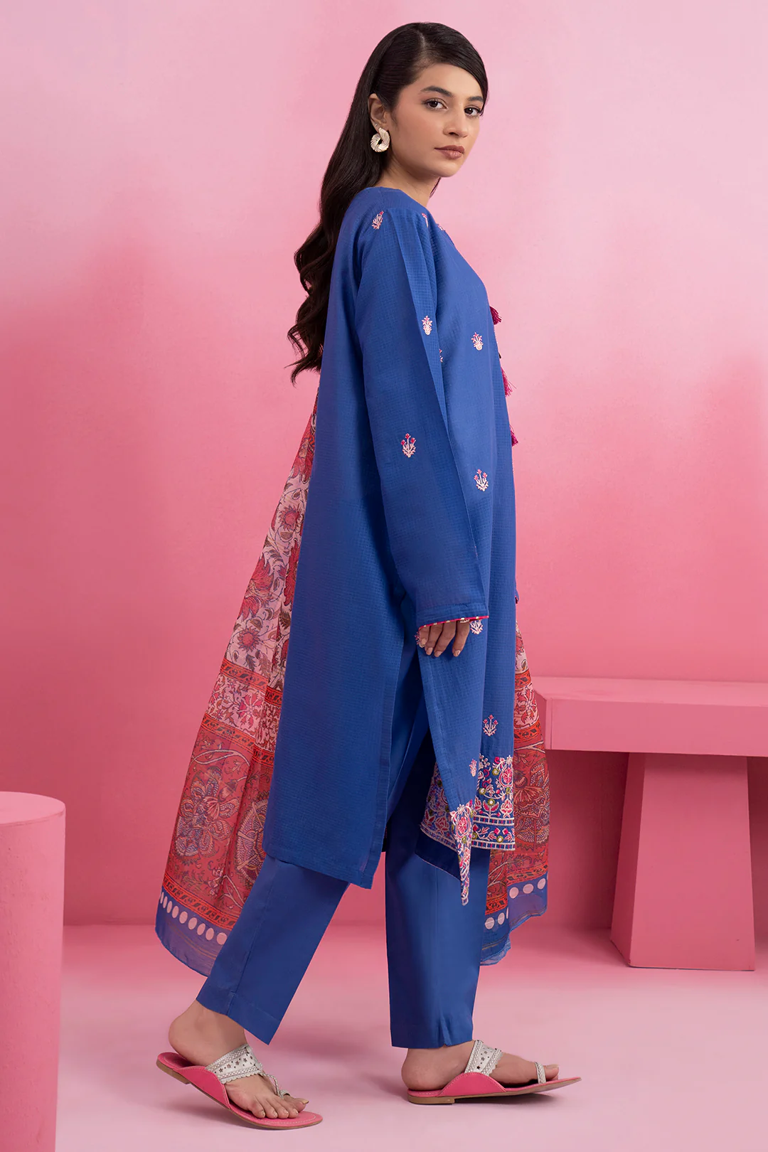 Embroidered Kurta Dupatta Trouser - 1492 - Image 7