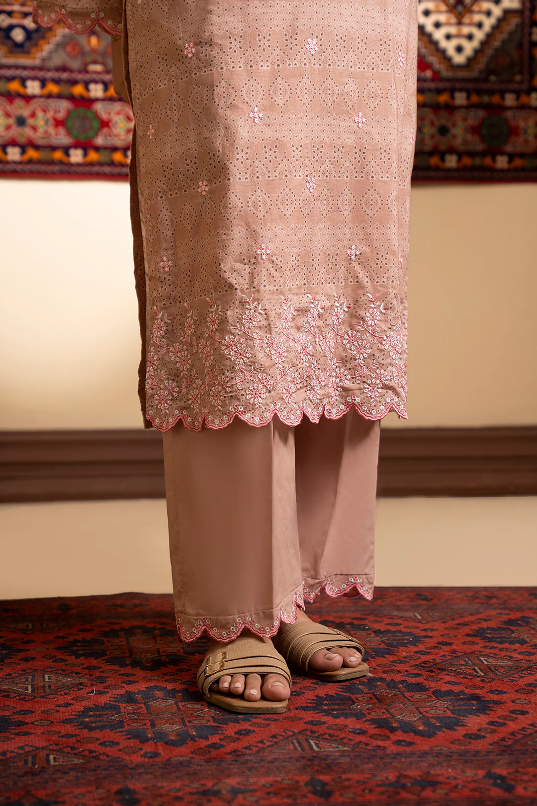 Embroidered Kurta Dupatta Trouser - 1493 - Image 5