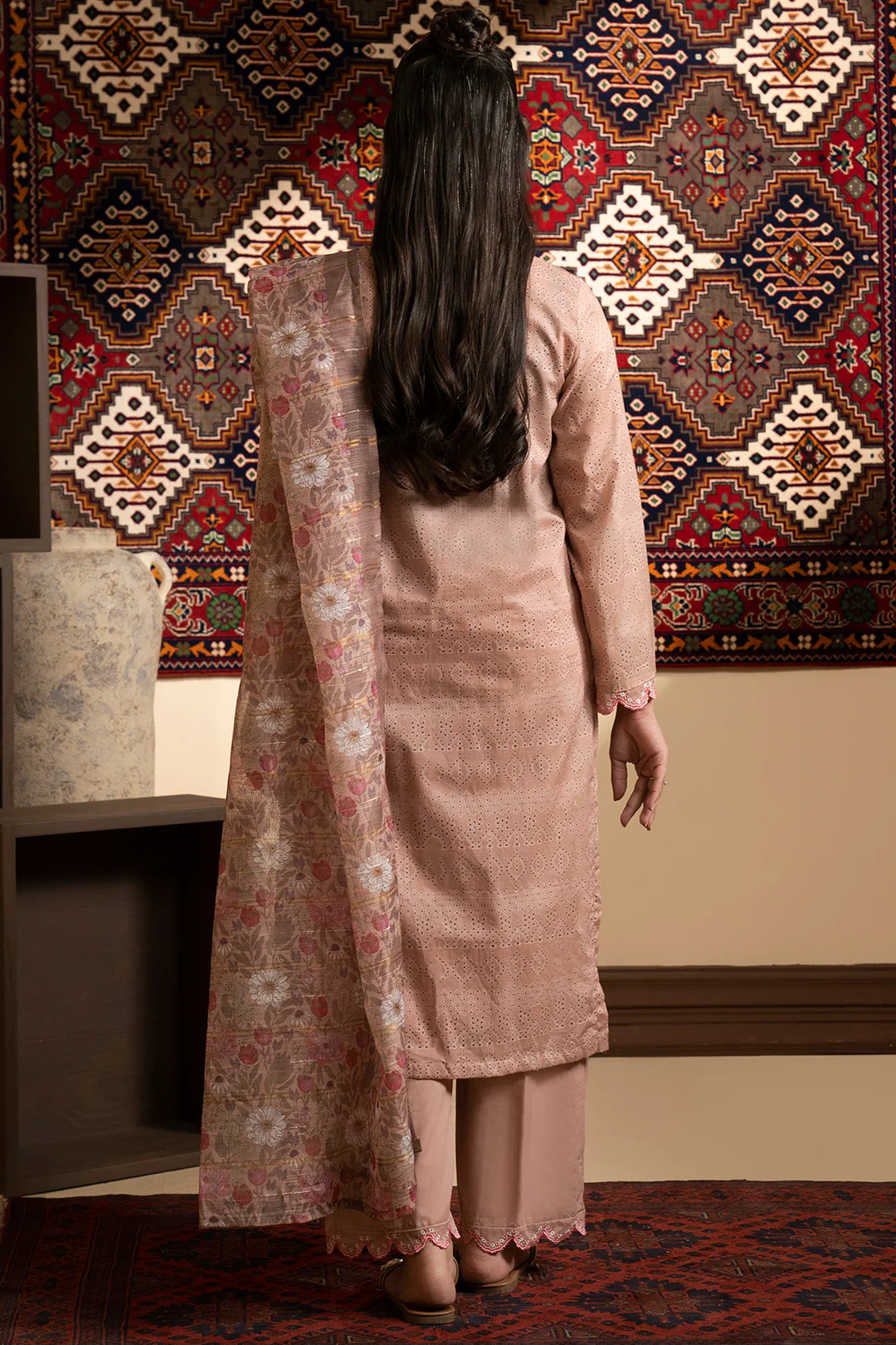Embroidered Kurta Dupatta Trouser - 1493 - Image 7