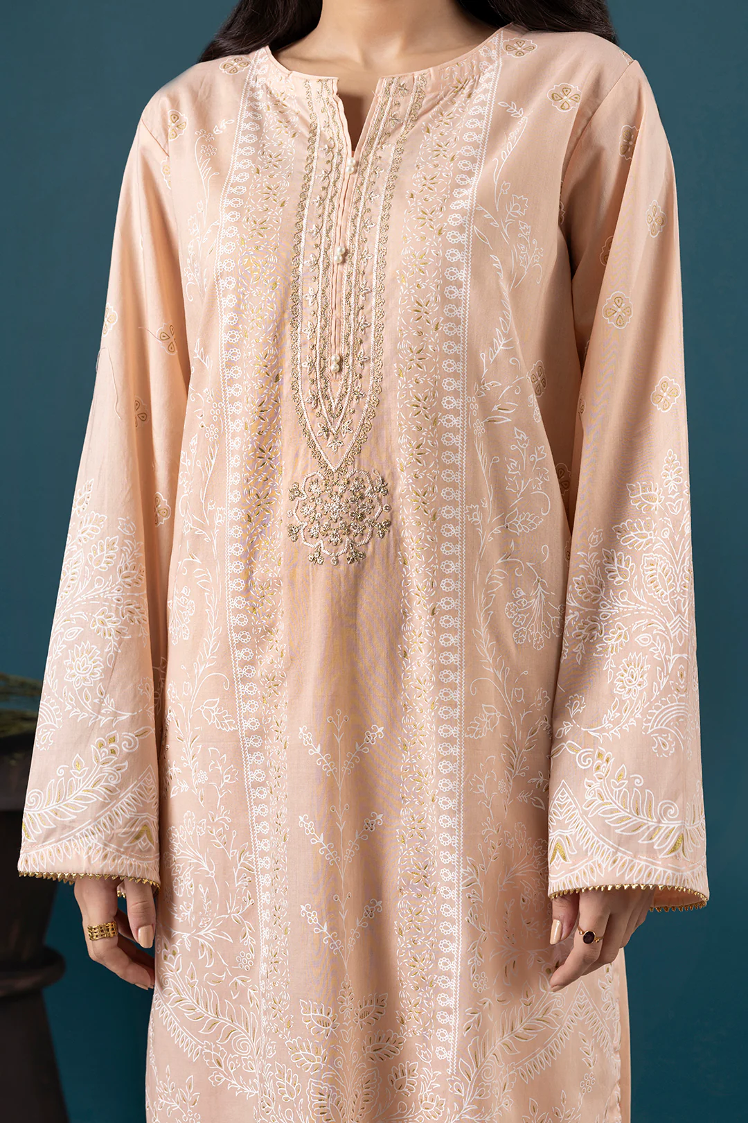 Embroidered Kurta Dupatta Trouser - 1521 - Image 10