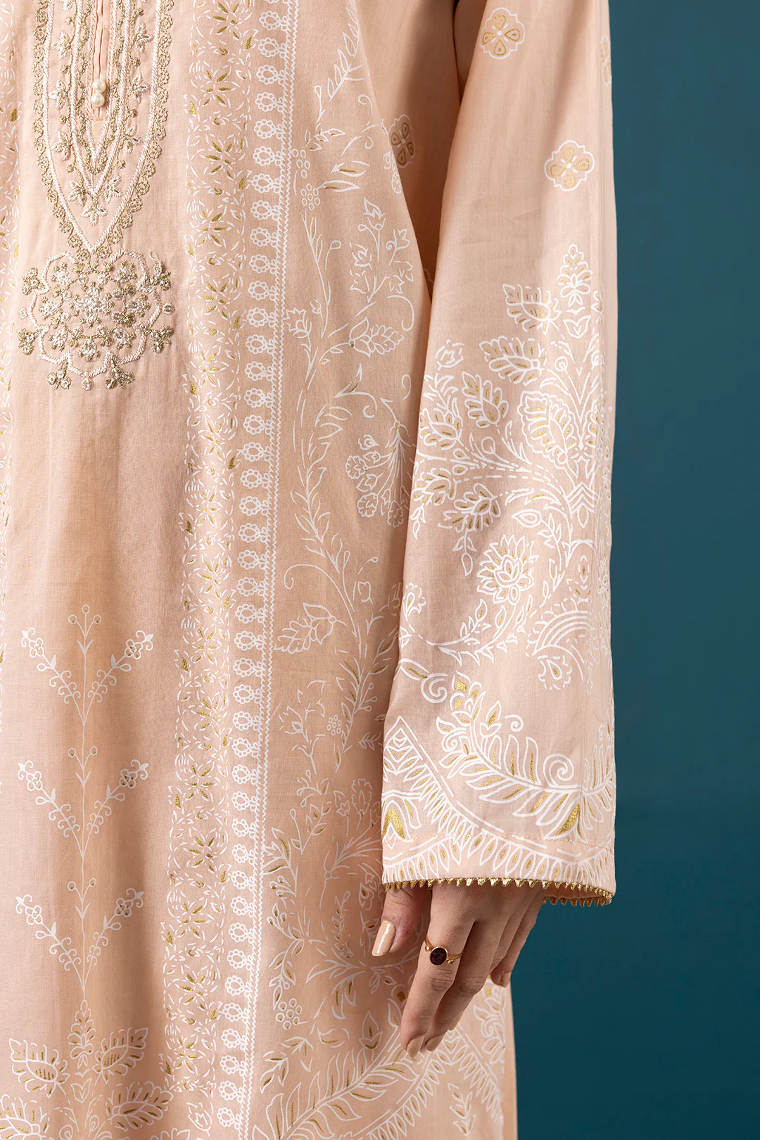 Embroidered Kurta Dupatta Trouser - 1521 - Image 11
