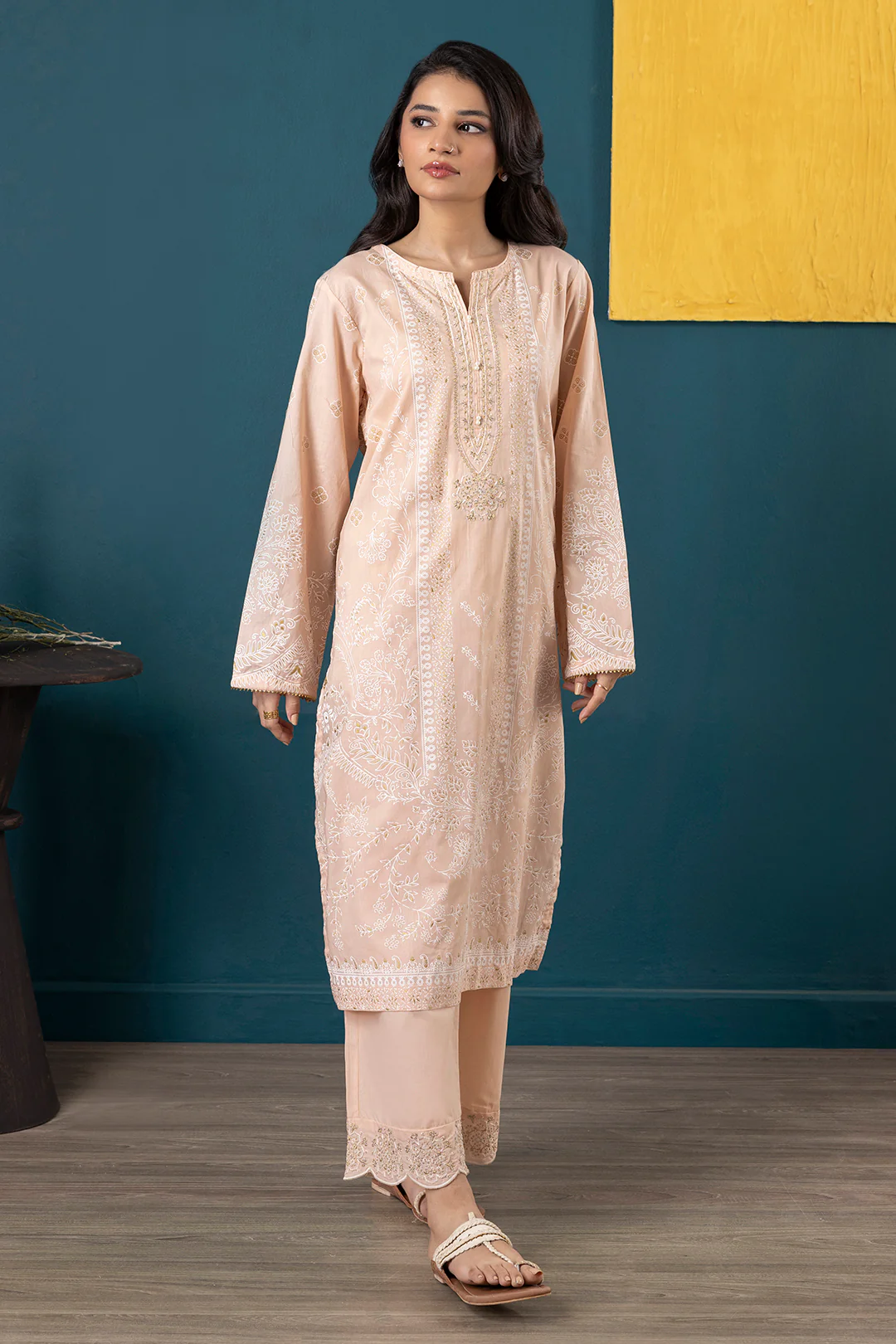 Embroidered Kurta Dupatta Trouser - 1521 - Image 5