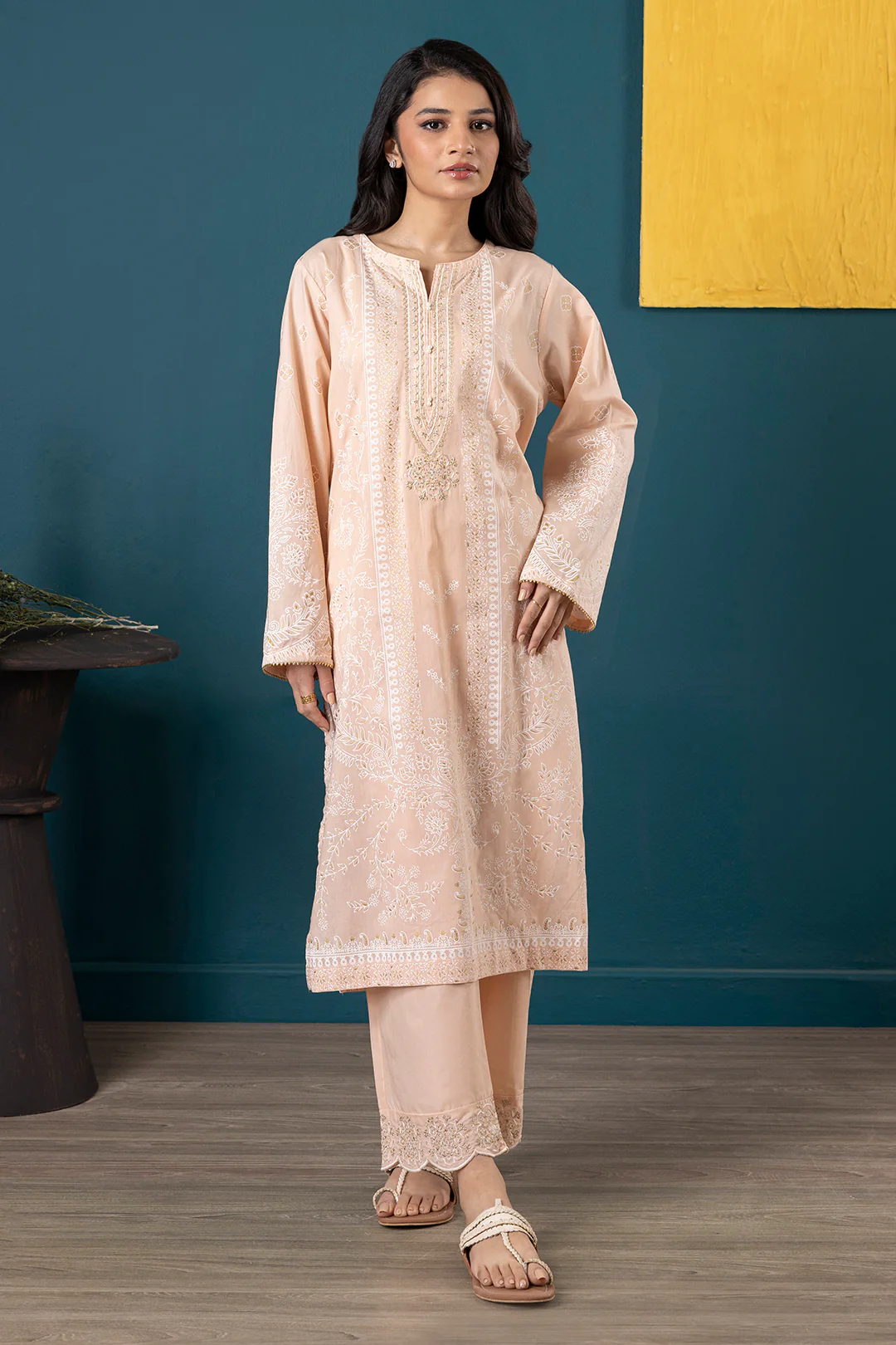 Embroidered Kurta Dupatta Trouser - 1521 - Image 7
