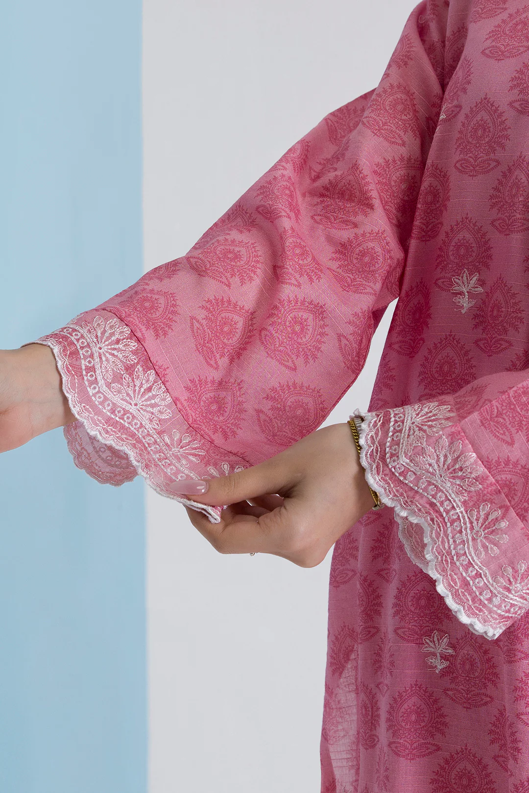 Embroidered Kurta Dupatta Trouser - 1580 - Image 4