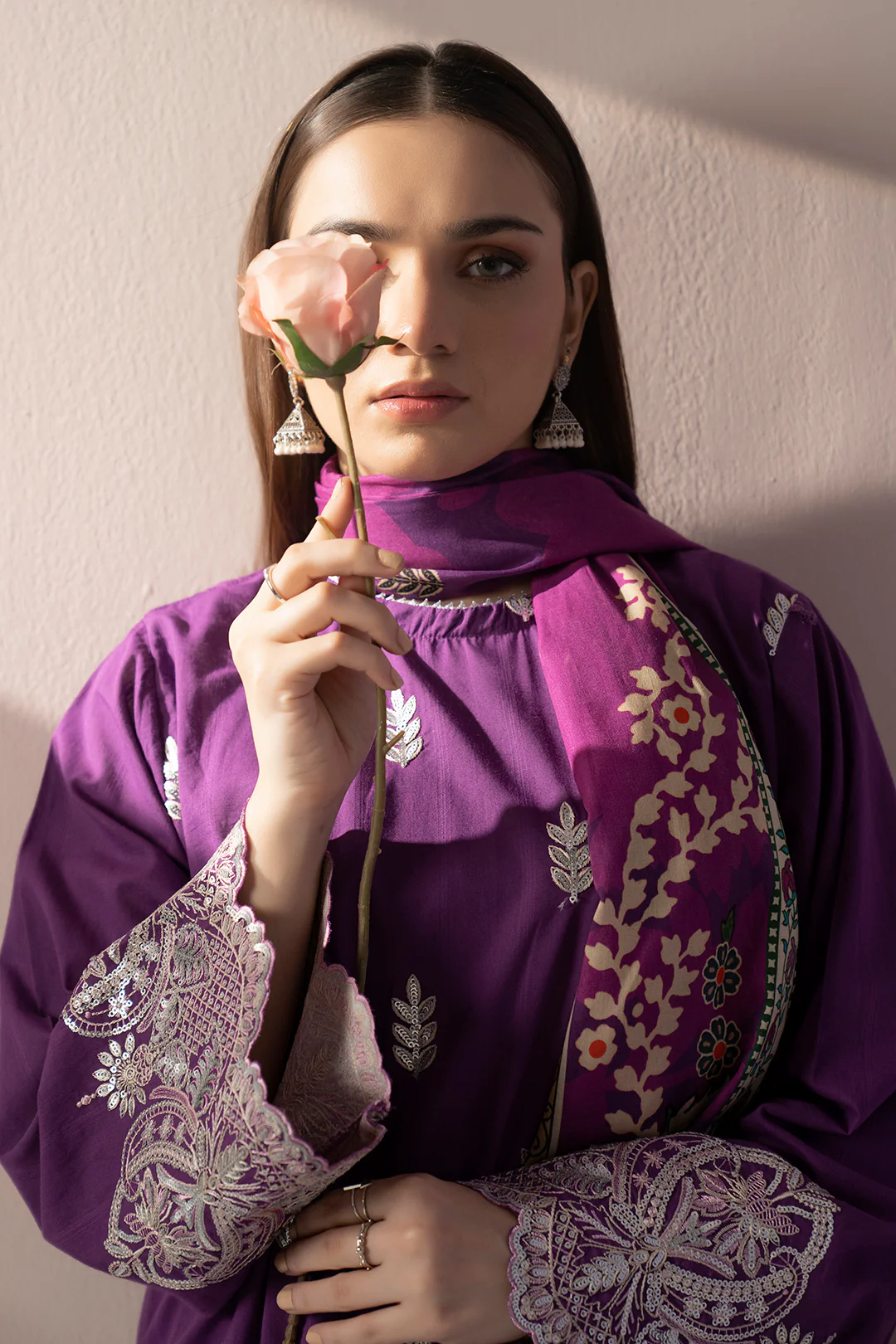 Embroidered Kurta Dupatta Trouser - 1581 - Image 4