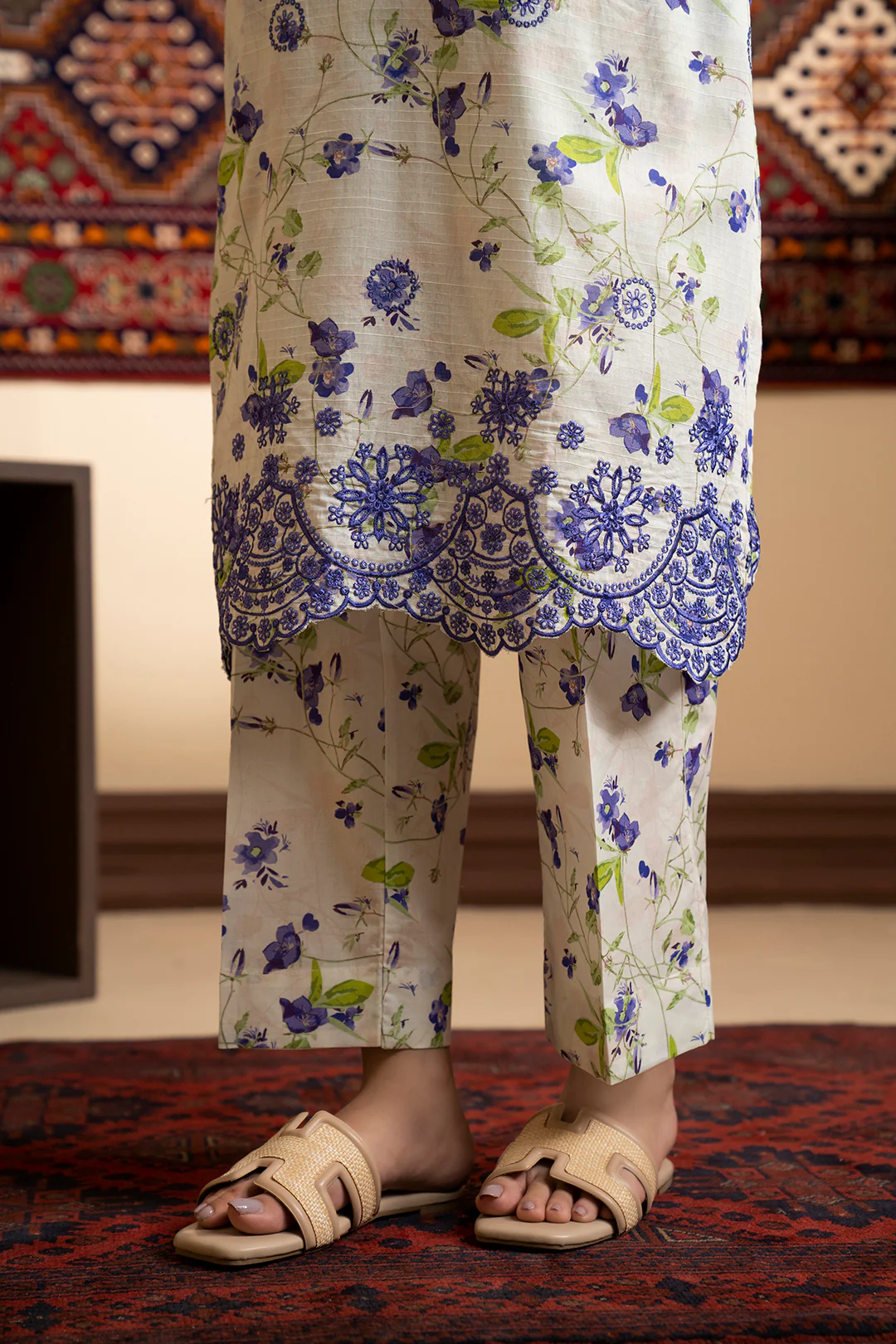 Embroidered Kurta Dupatta Trouser - 1628 - Image 6