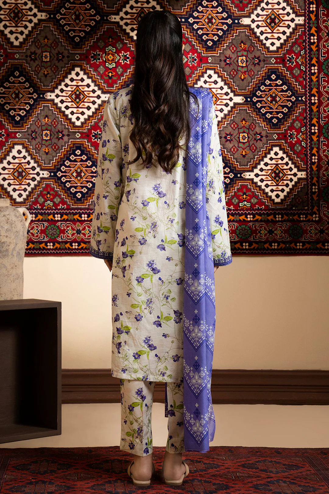 Embroidered Kurta Dupatta Trouser - 1628 - Image 8