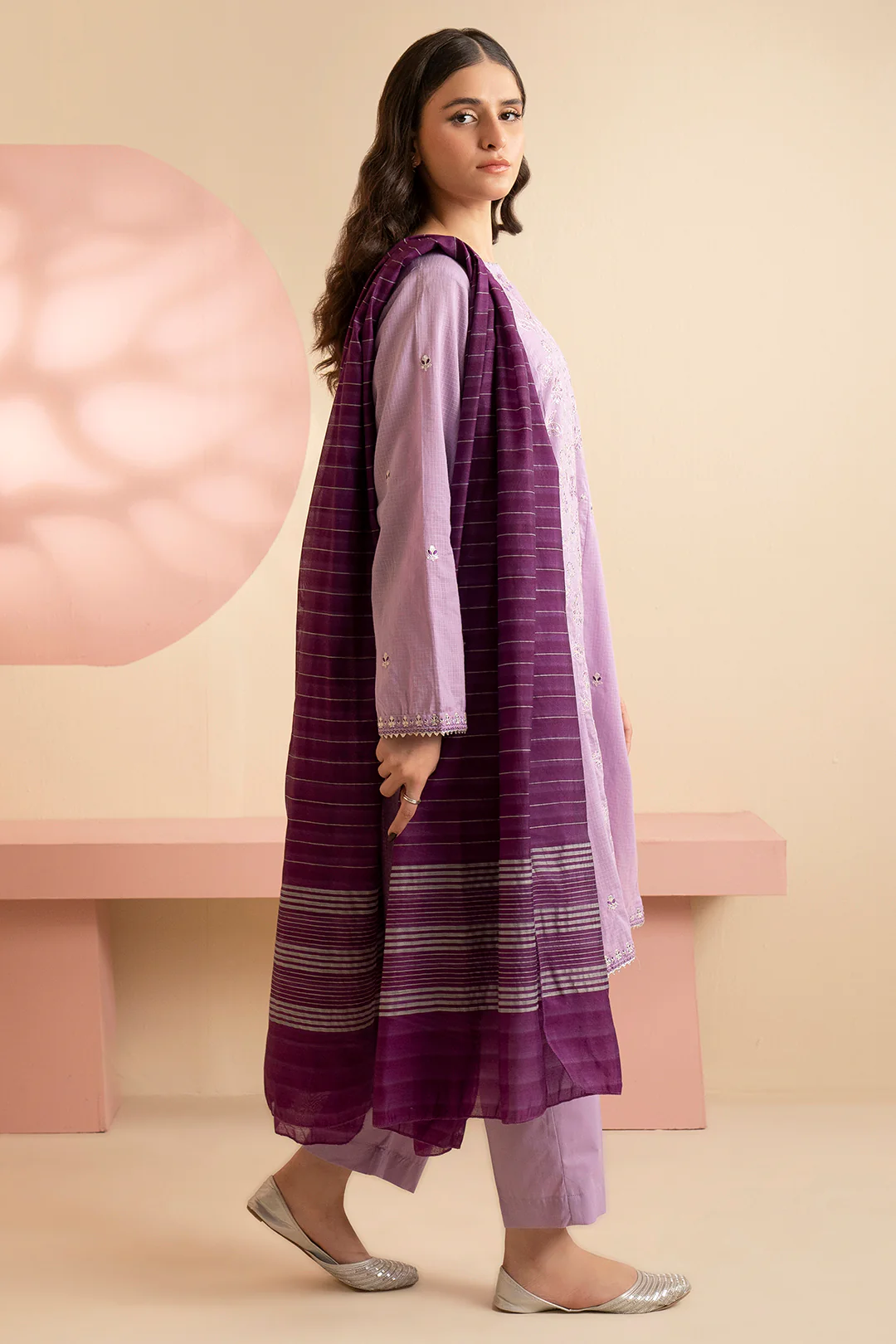 Embroidered Kurta Dupatta Trouser - 1629 - Image 5