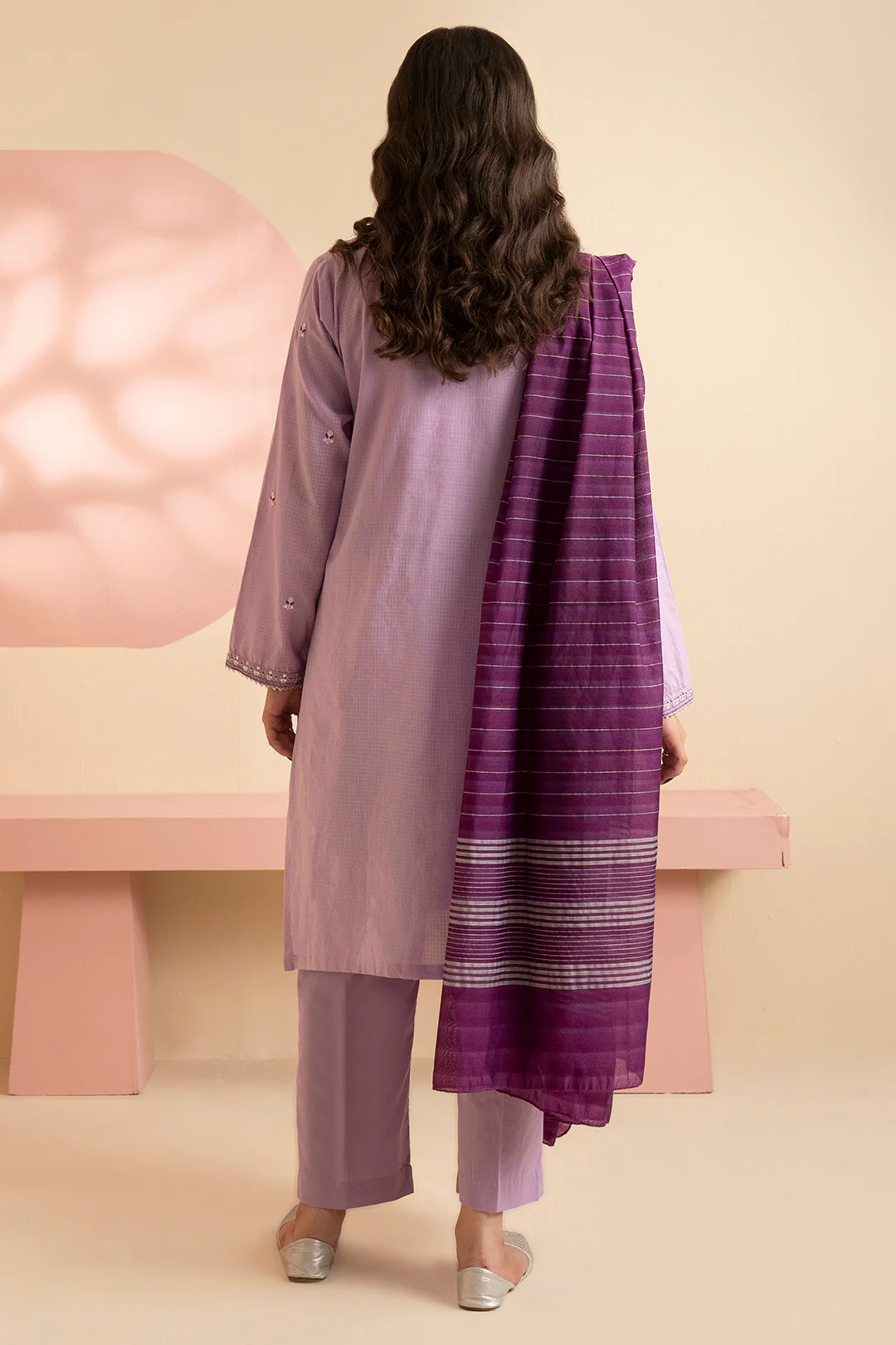 Embroidered Kurta Dupatta Trouser - 1629 - Image 7