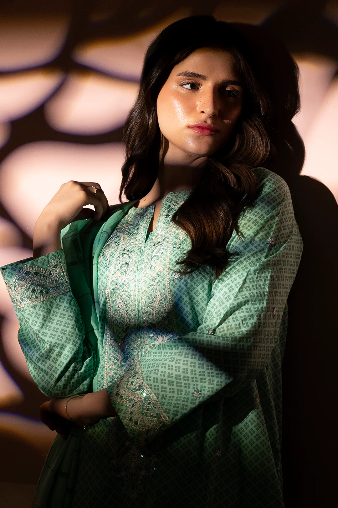Embroidered Kurta Dupatta Trouser - 1710 - Image 5
