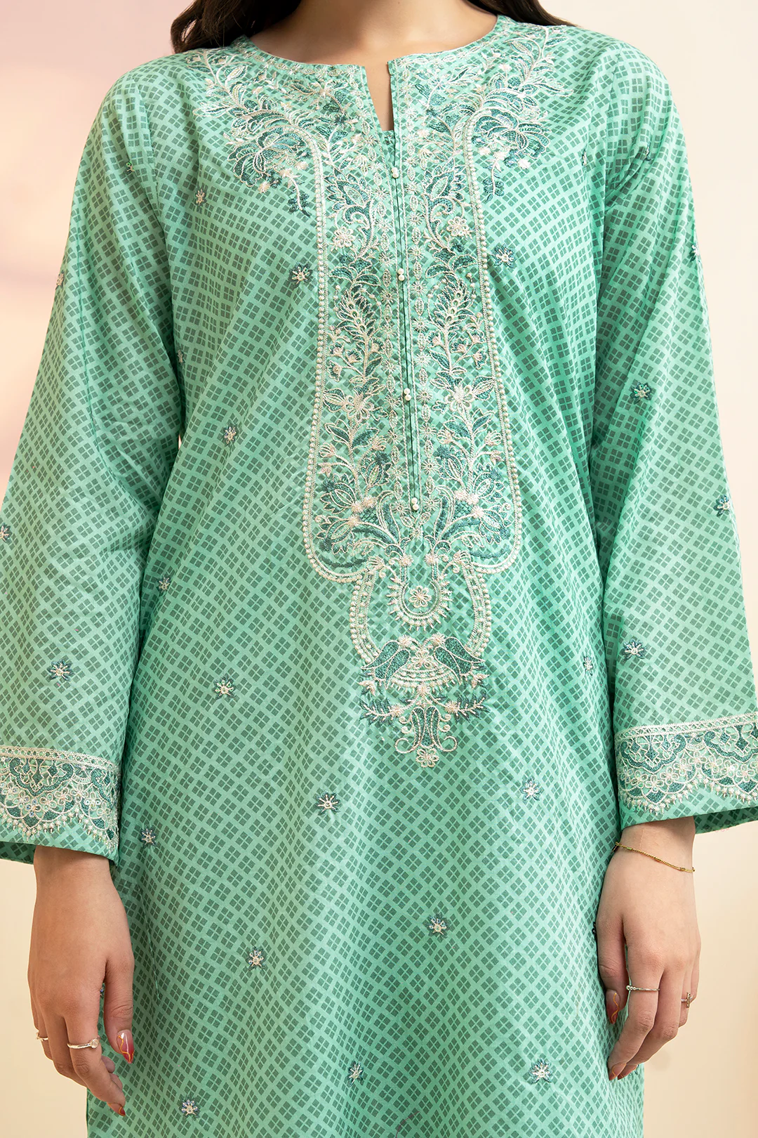 Embroidered Kurta Dupatta Trouser - 1710 - Image 6