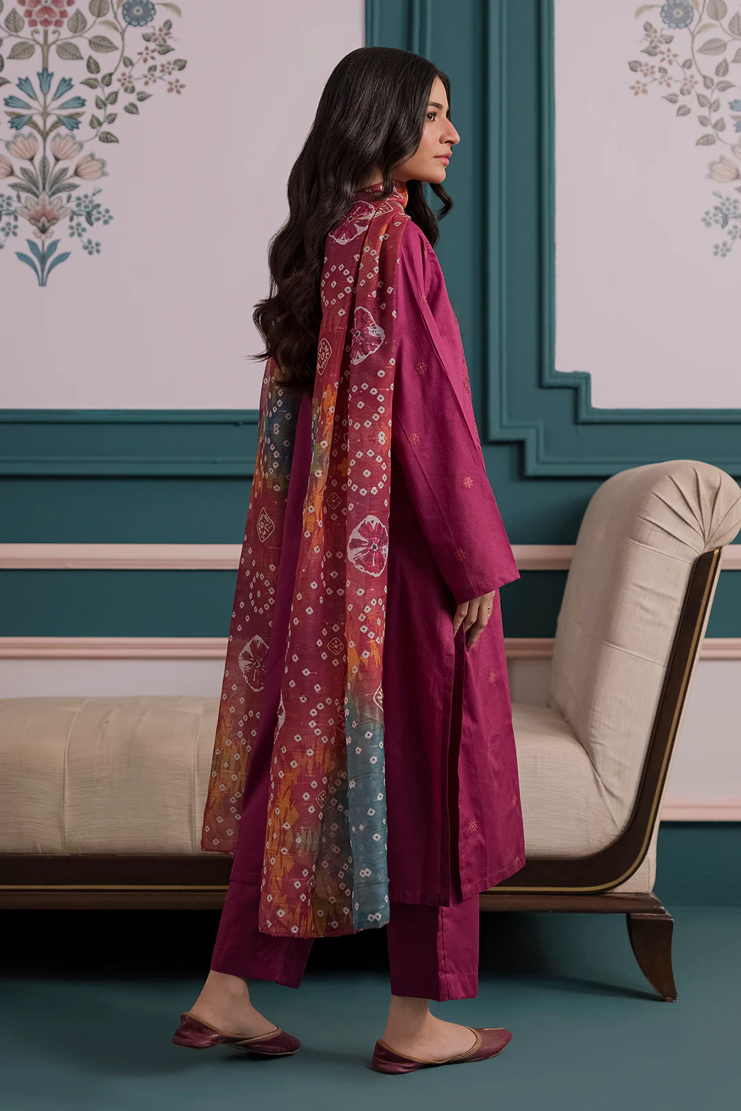 Embroidered Kurta Dupatta Trouser - 1720 - Image 7