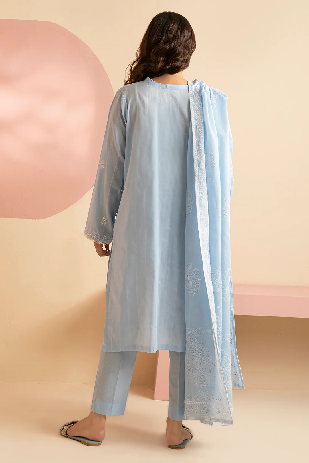 Embroidered Kurta Dupatta Trouser - 1788 - Image 11