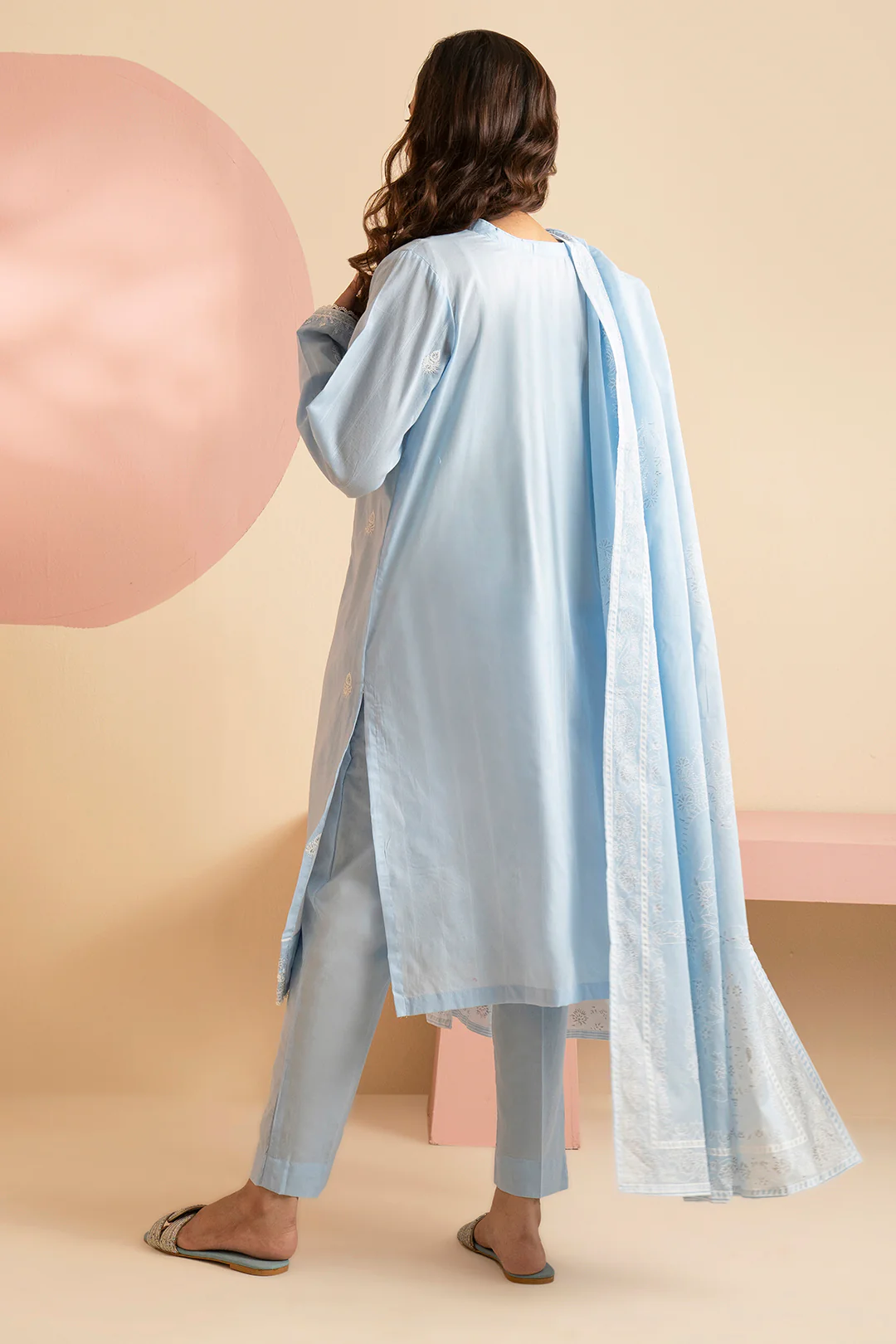 Embroidered Kurta Dupatta Trouser - 1788 - Image 12