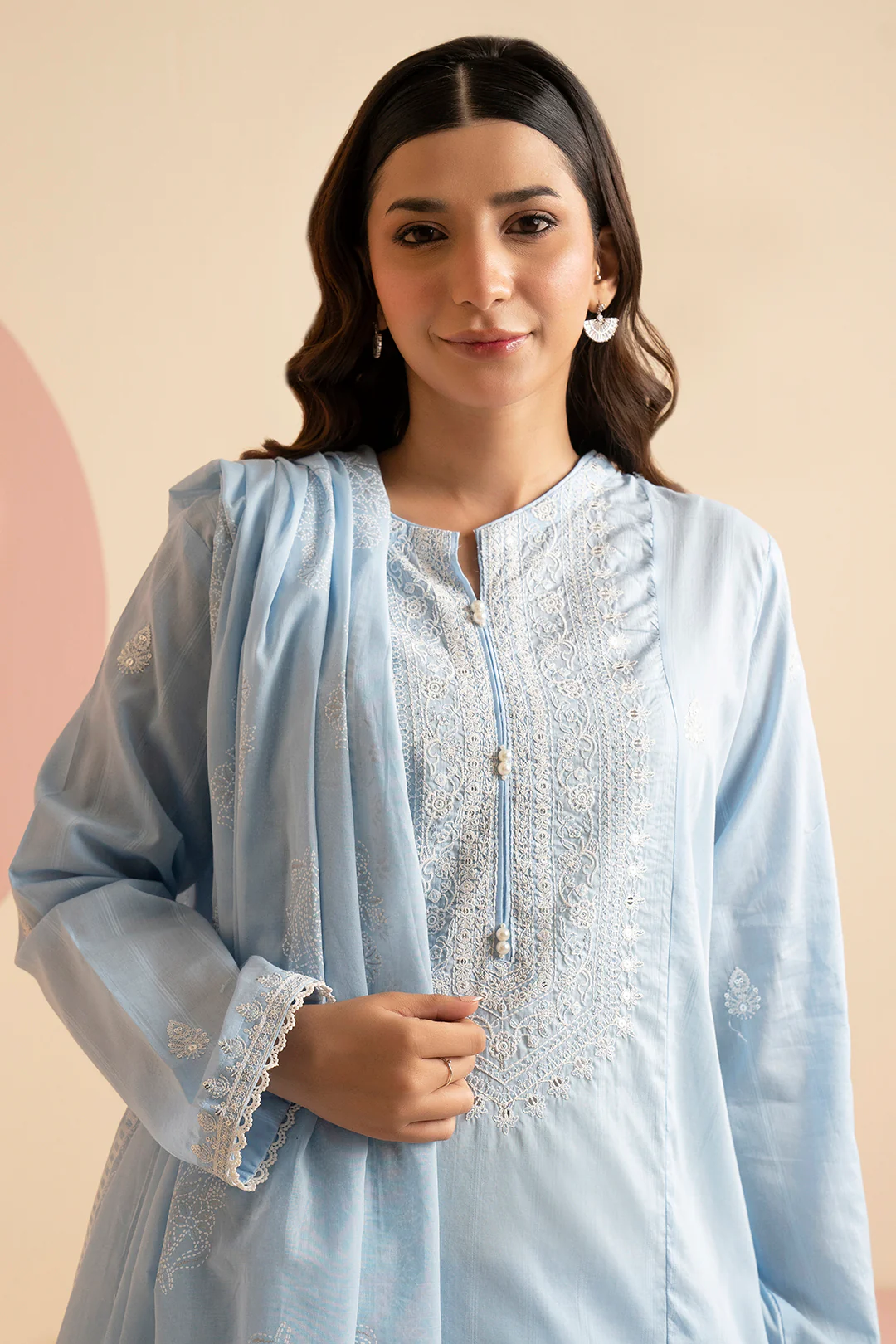 Embroidered Kurta Dupatta Trouser - 1788 - Image 2