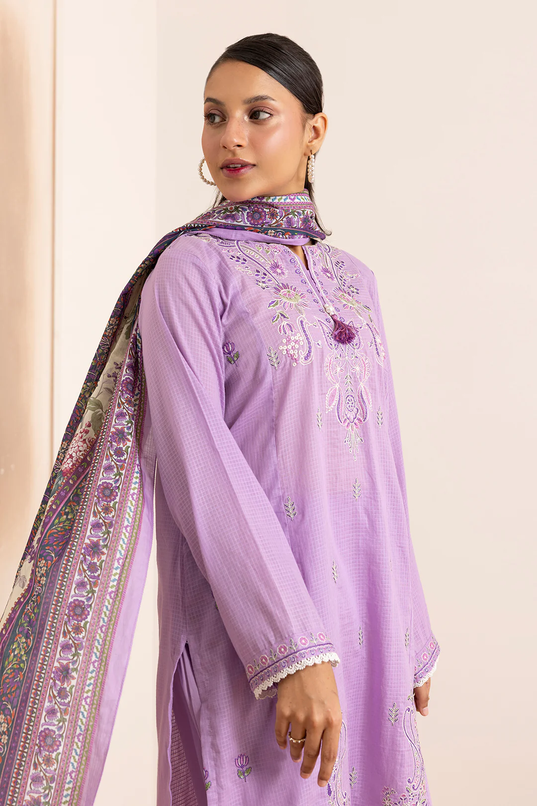 Embroidered Kurta Dupatta Trouser - 1830 - Image 7