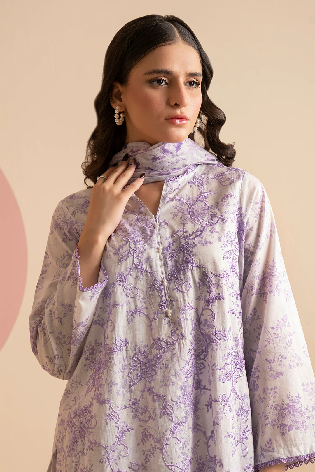 Embroidered Kurta Dupatta Trouser - 1865 - Image 2