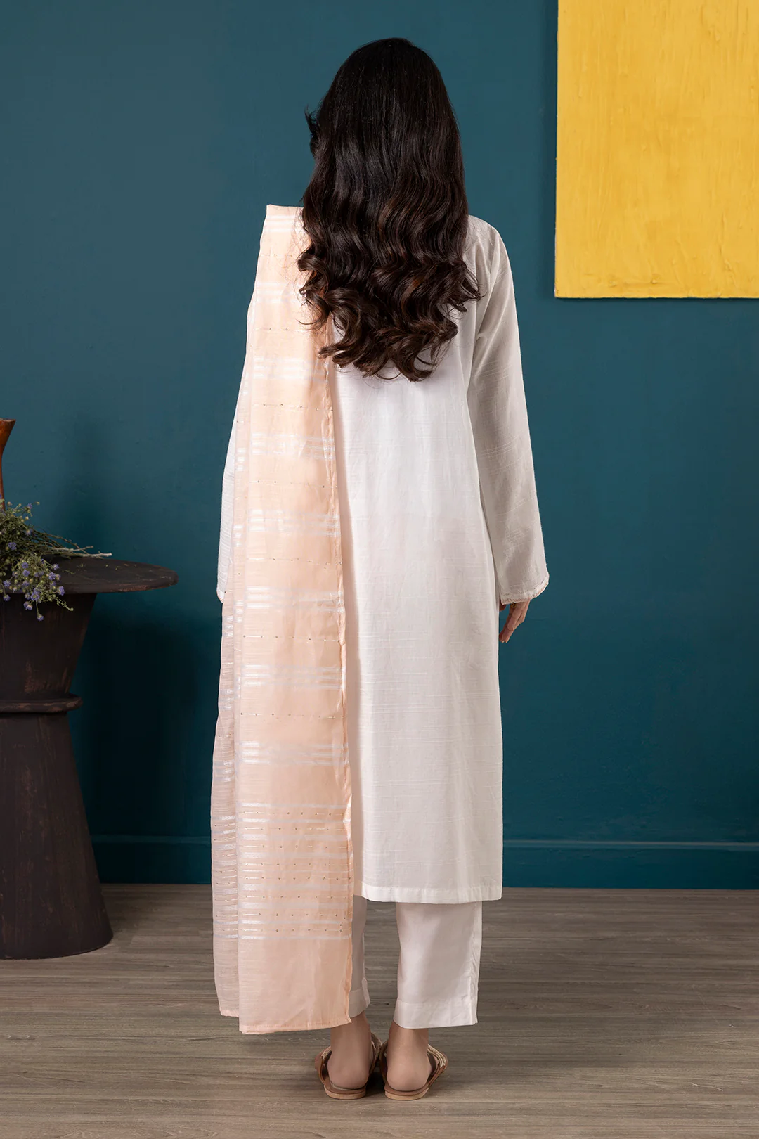 Embroidered Kurta Dupatta Trouser - 1933 - Image 9