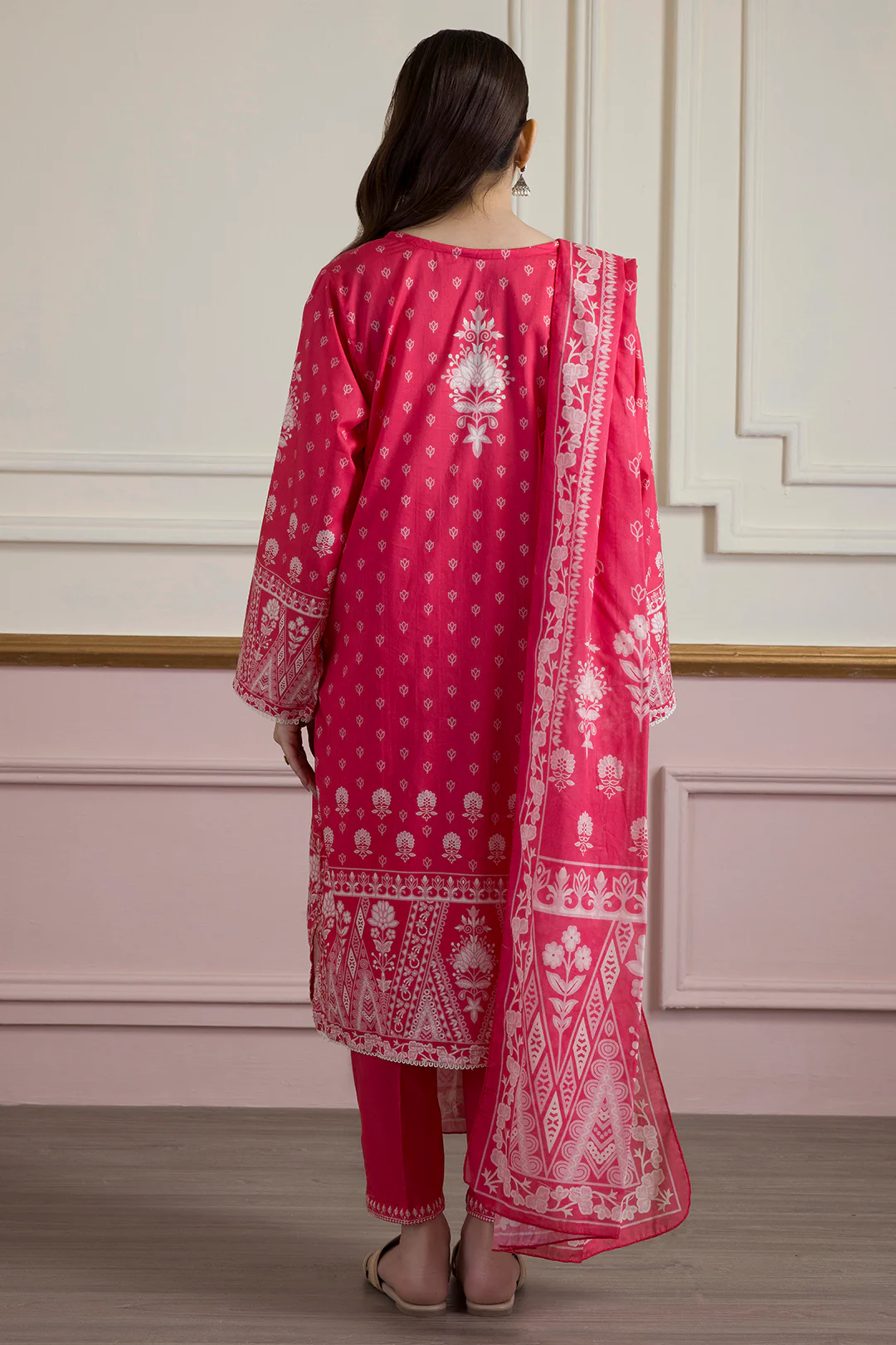 Embroidered Kurta Dupatta Trouser - 1934 - Image 10