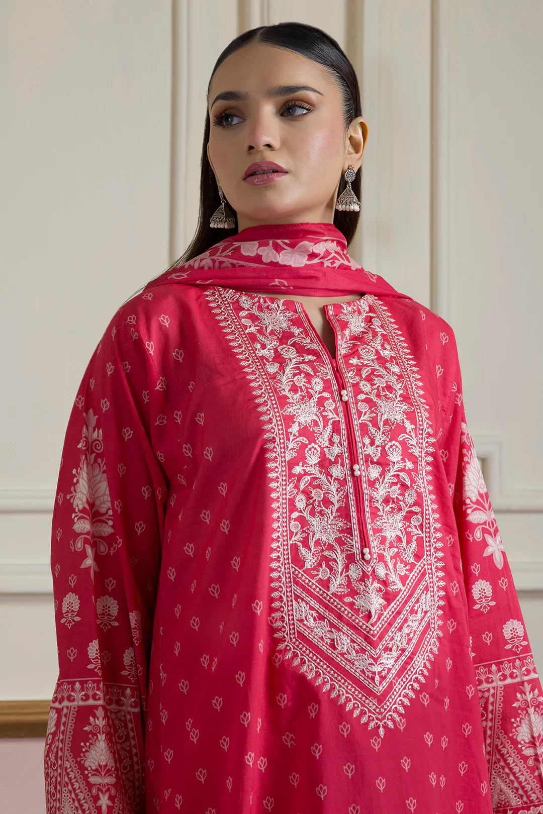 Embroidered Kurta Dupatta Trouser - 1934 - Image 2